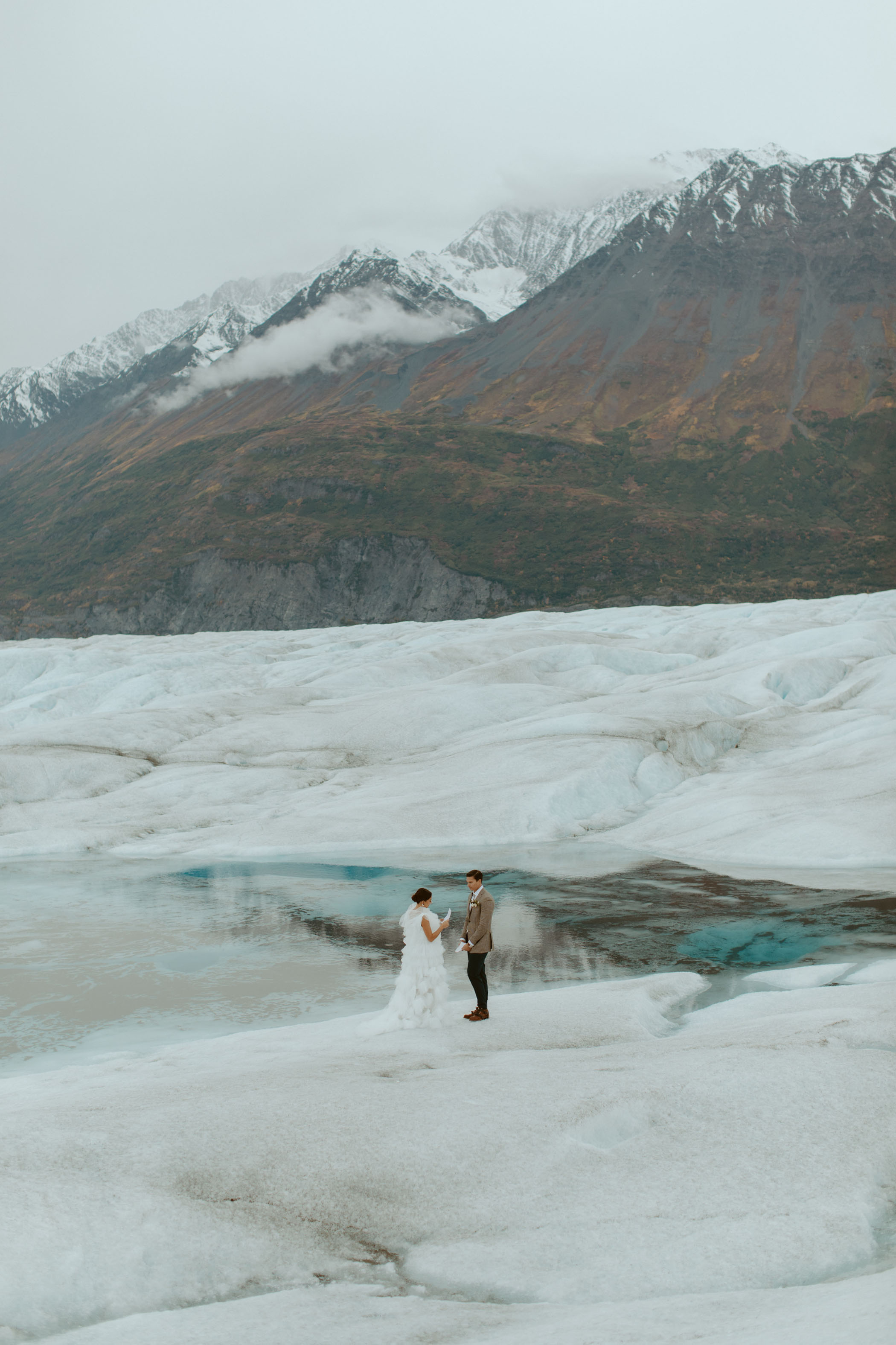 Alaska glacier elopement