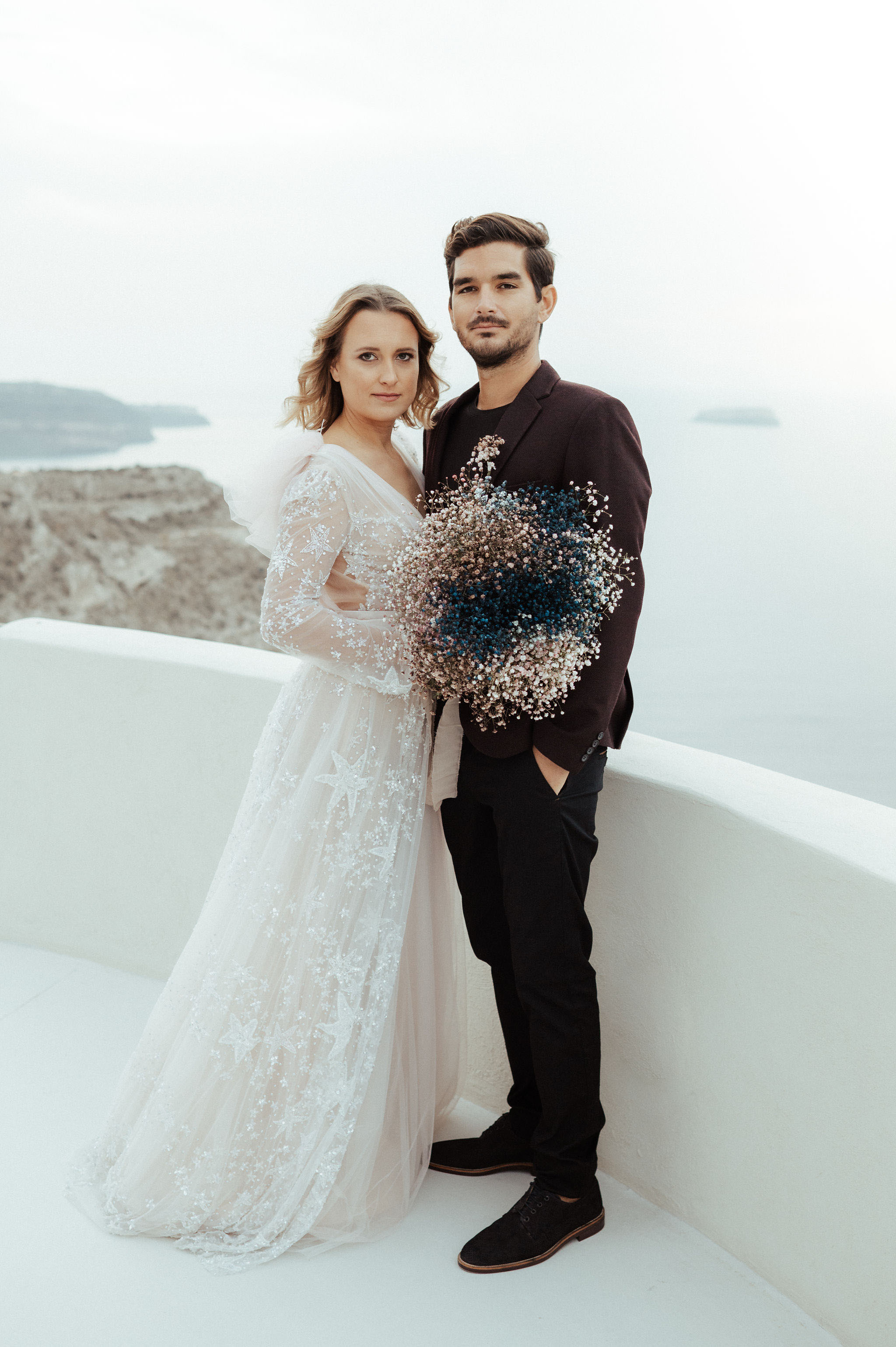 Modern Romantic Santorini Wedding Inspiration