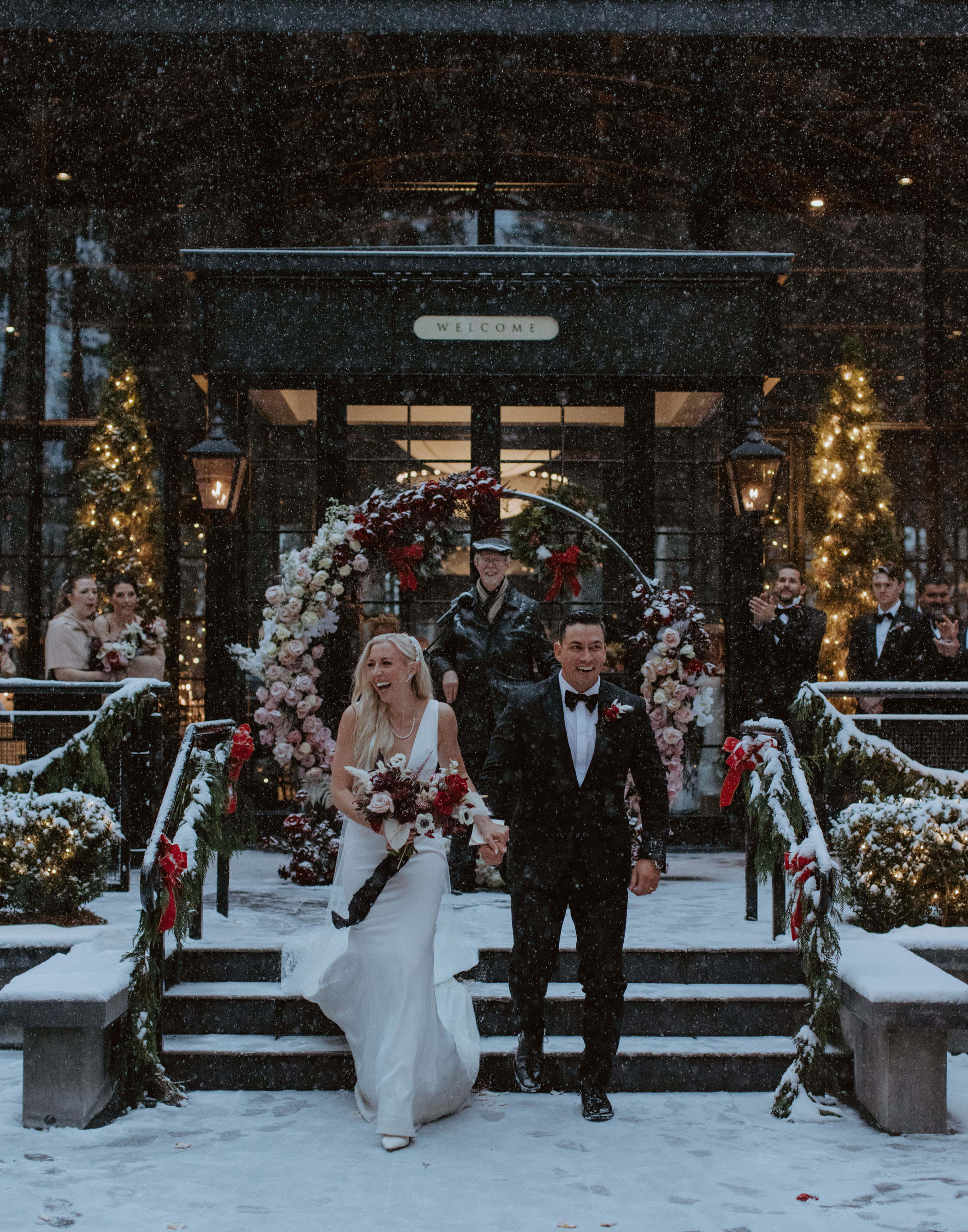 Wedding ceremony in the snow