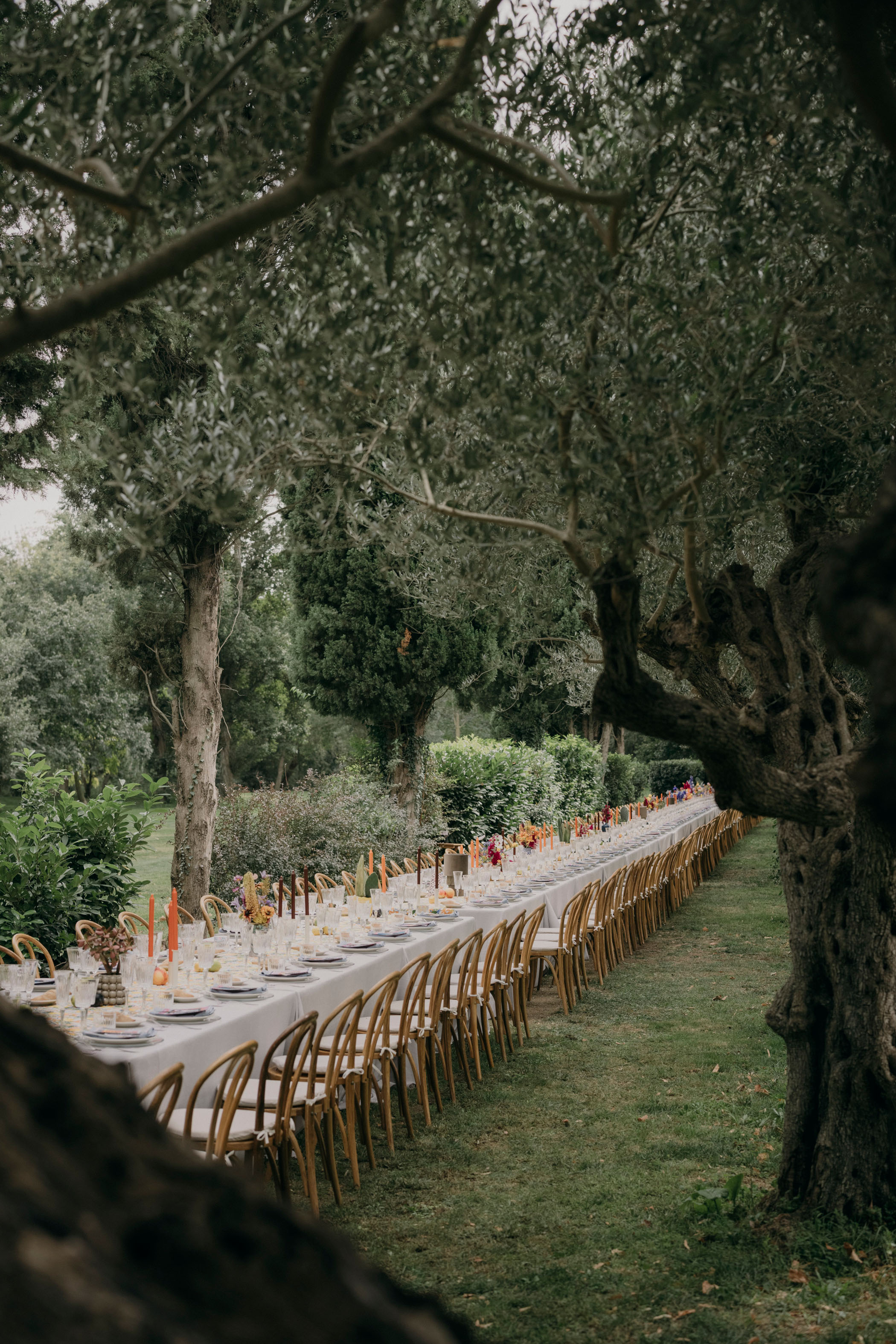 colorful medieval mediterranean wedding reception