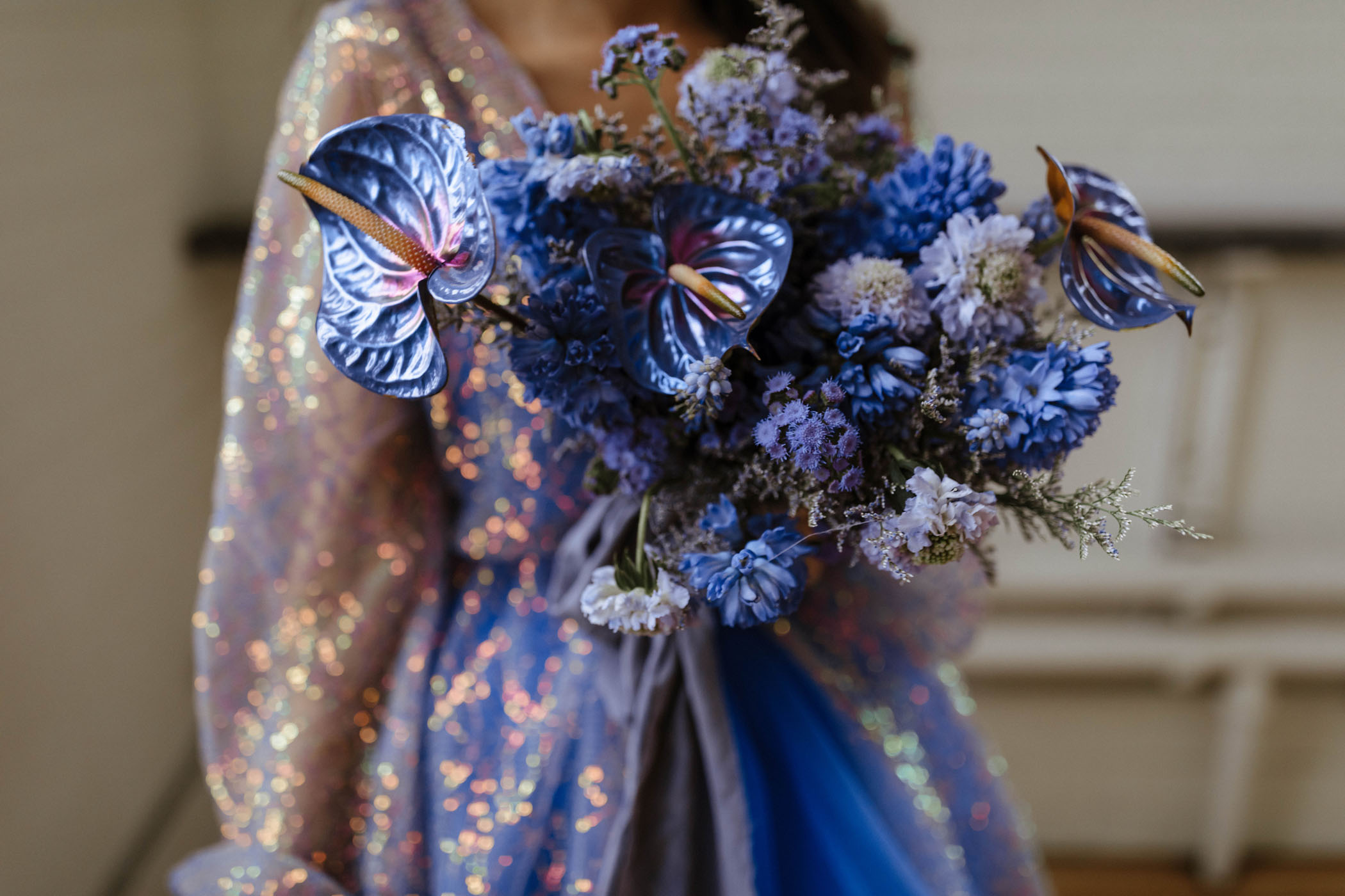 Very Peri Wedding Bouquet