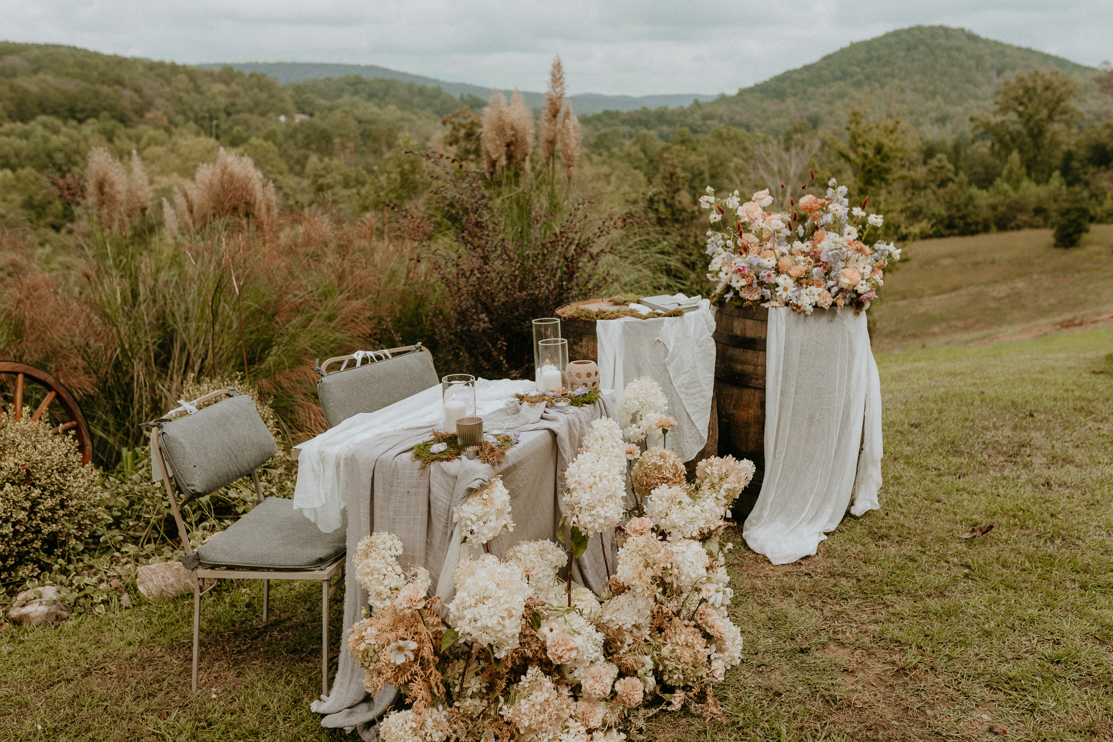 wildflower sweetheart table