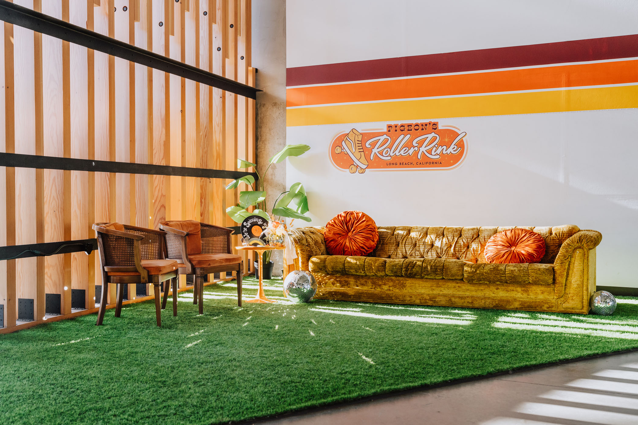 Vintage Roller Rink Inspired Wedding Lounge