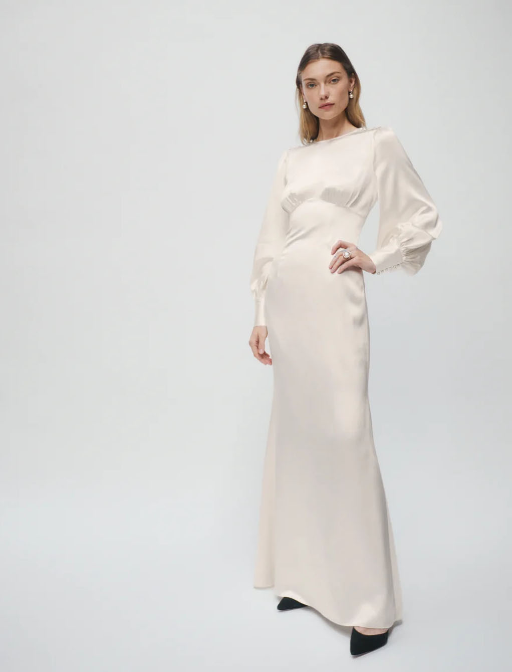 Long Sleeve Silk Wedding Dress Reformation