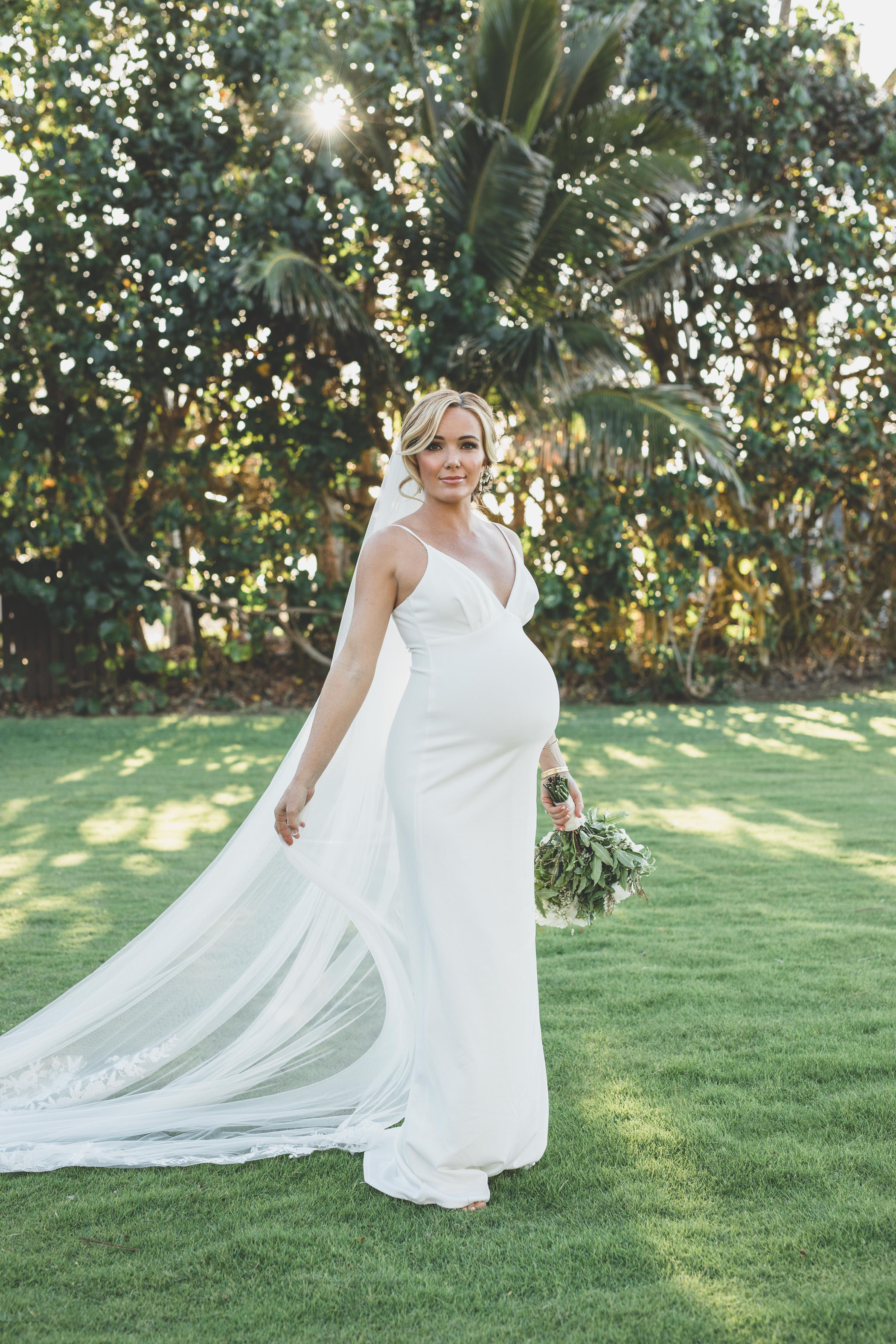 Pregnant Maui Bride