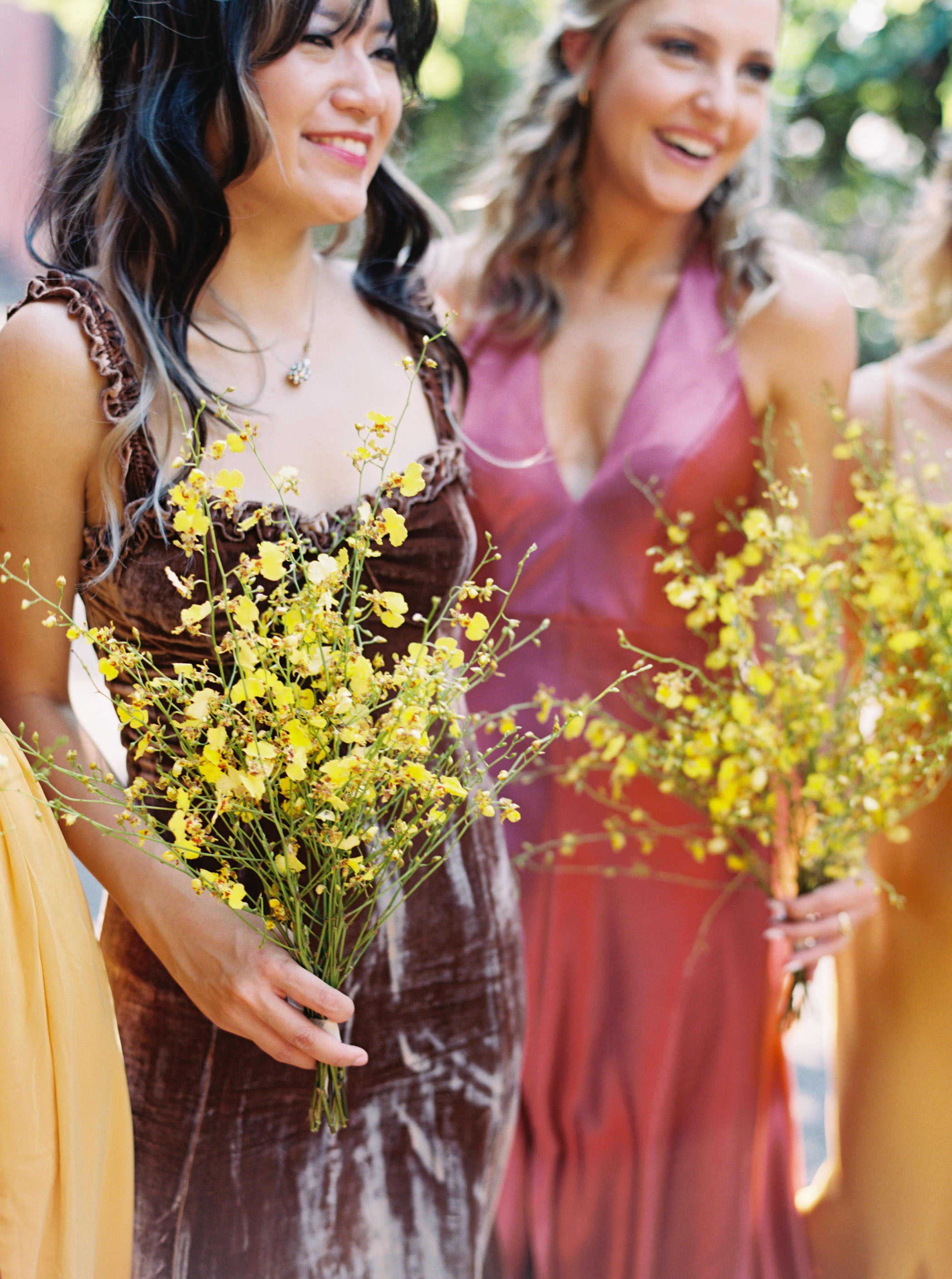 yellow wildflower bouquets