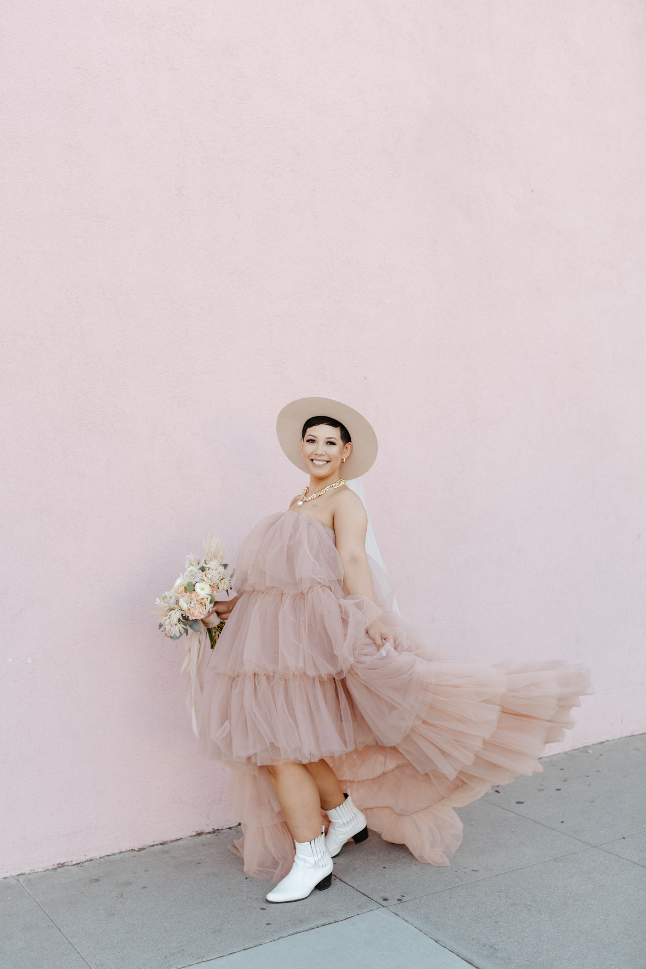 Untamed Petals Pink Tulle Dress