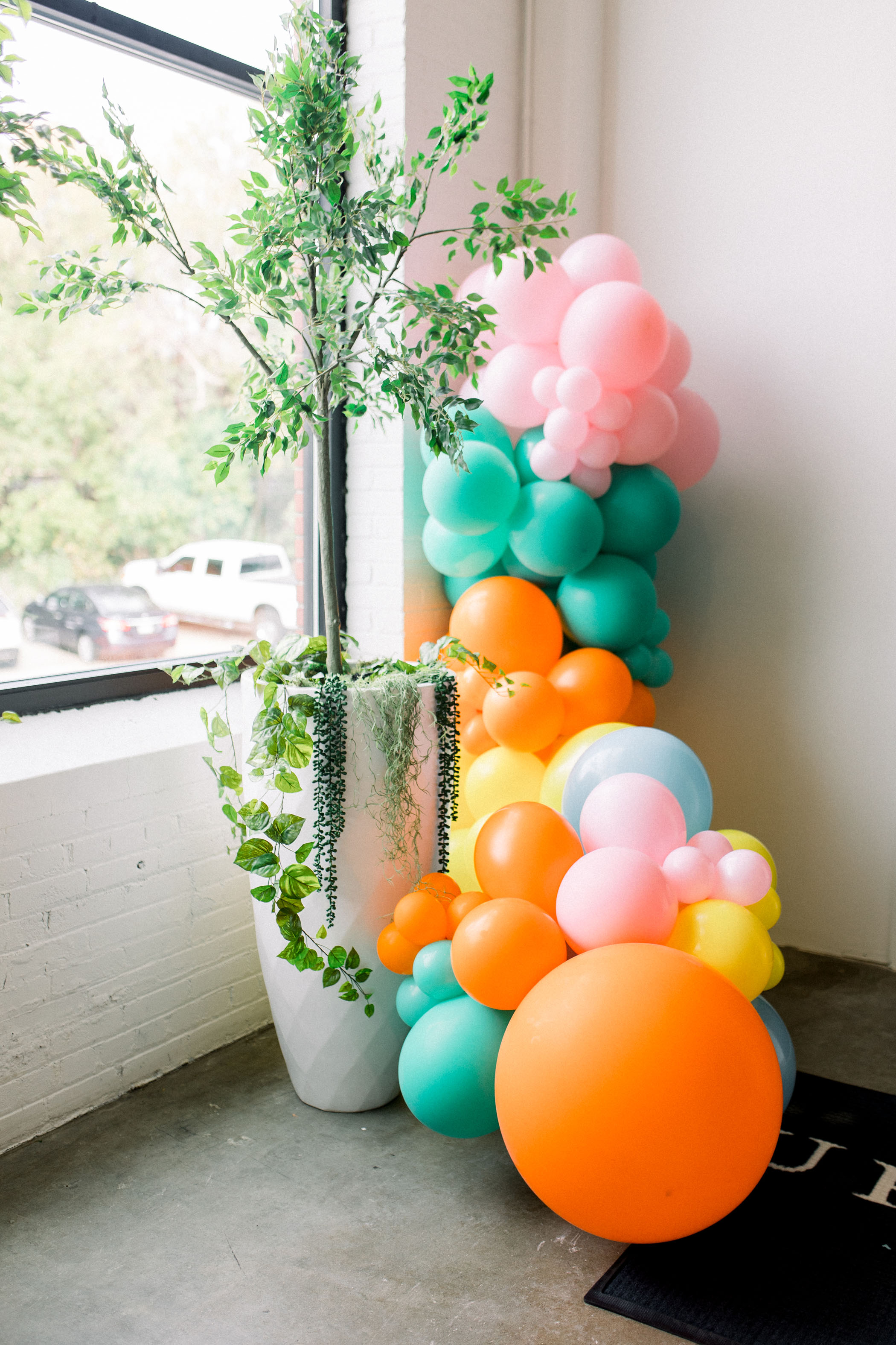 Colorful wedding balloons