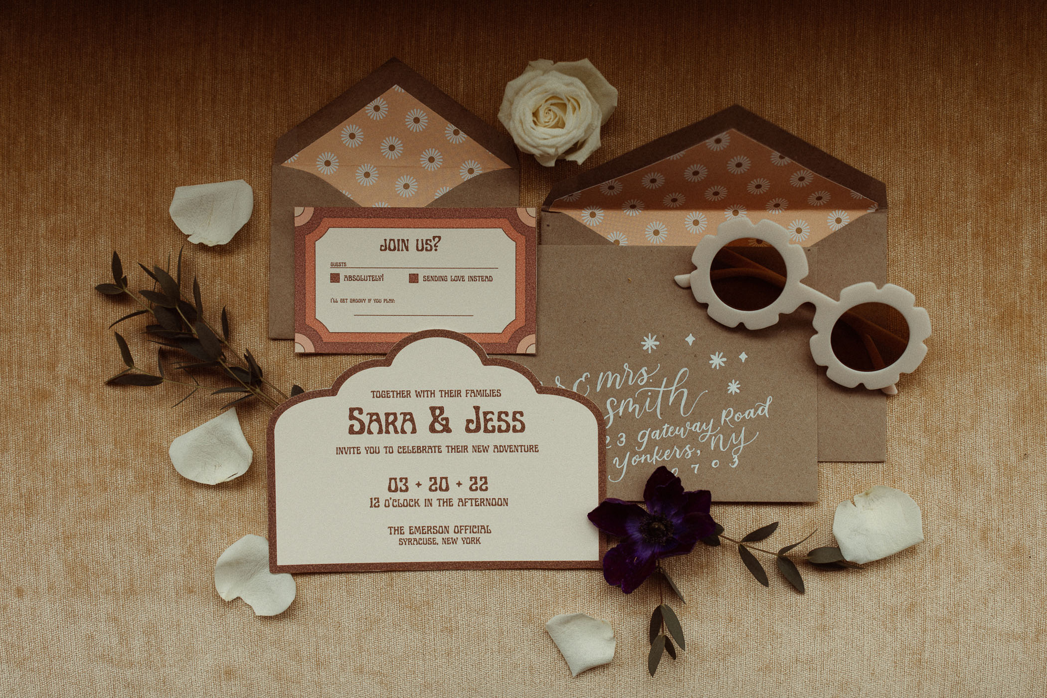 Stevie Nicks Inspired Wedding Stationery