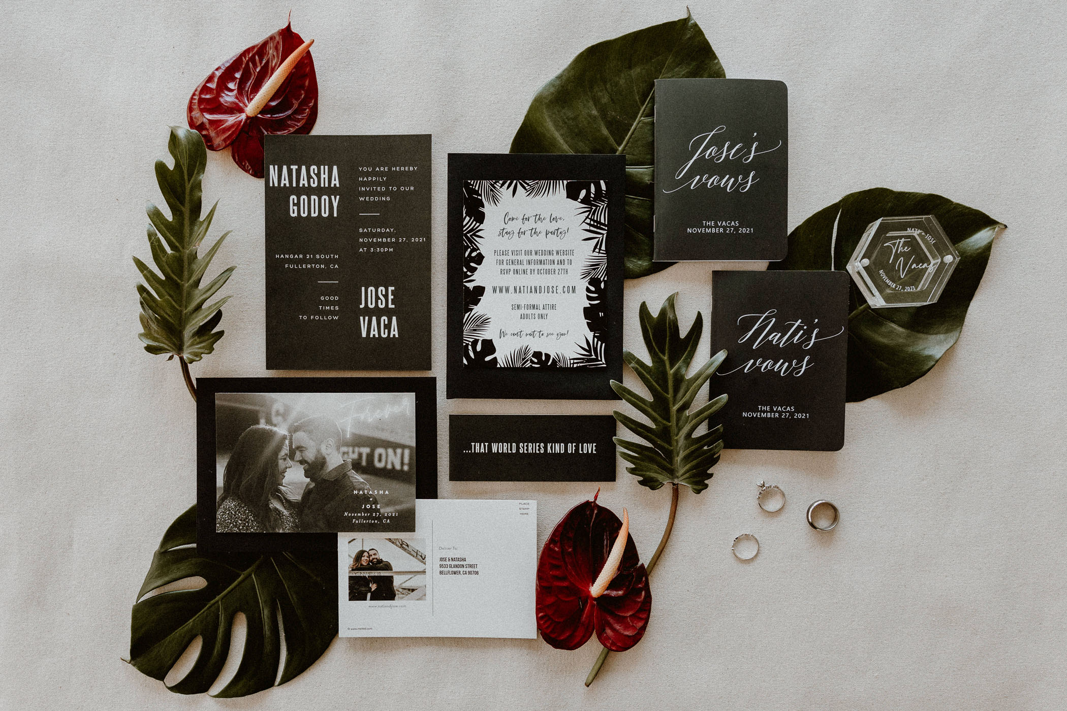 Tropical Mexican Cuban Inspired Southern California Wedding Stationery