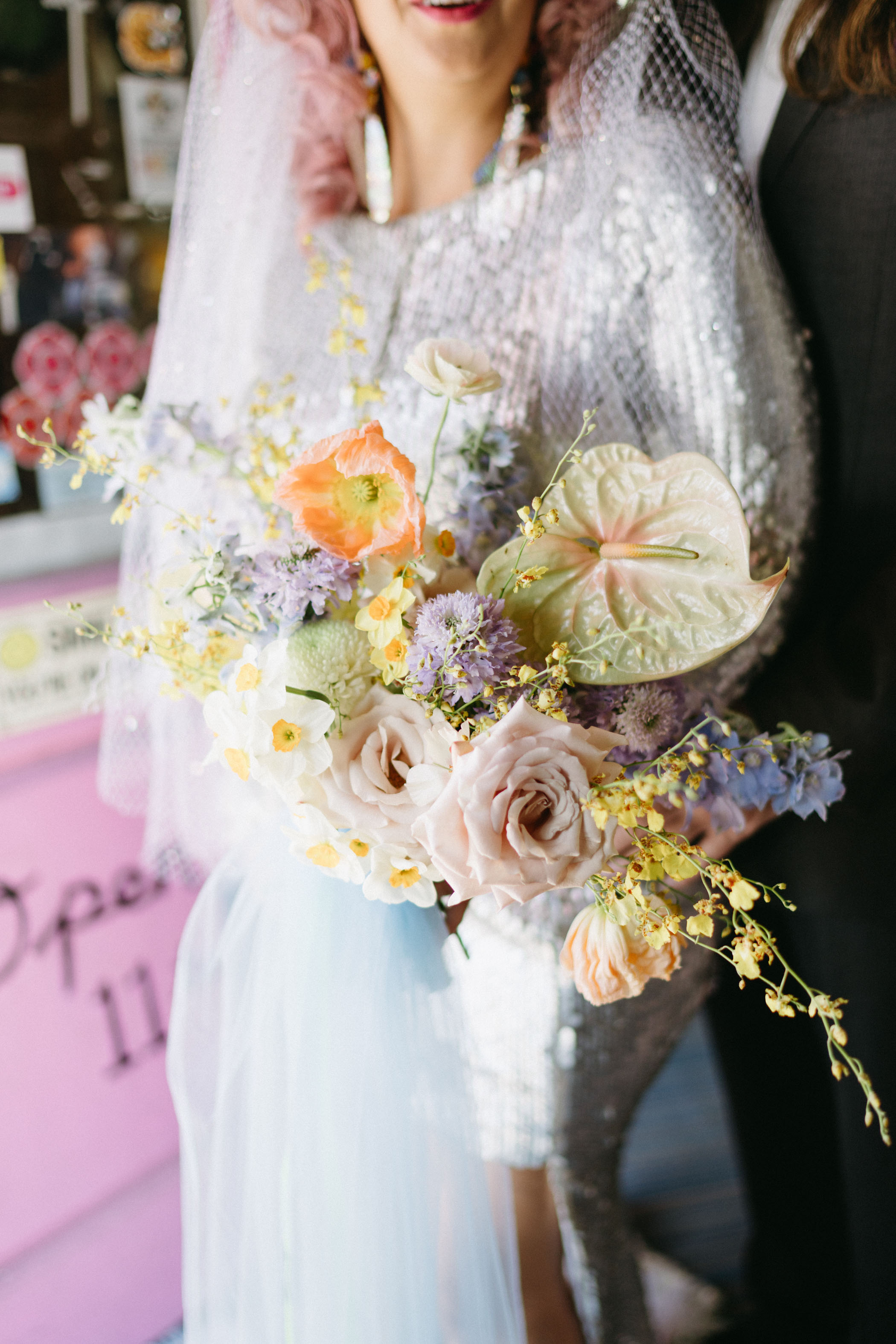Colorful Pastel Wedding Bouquet