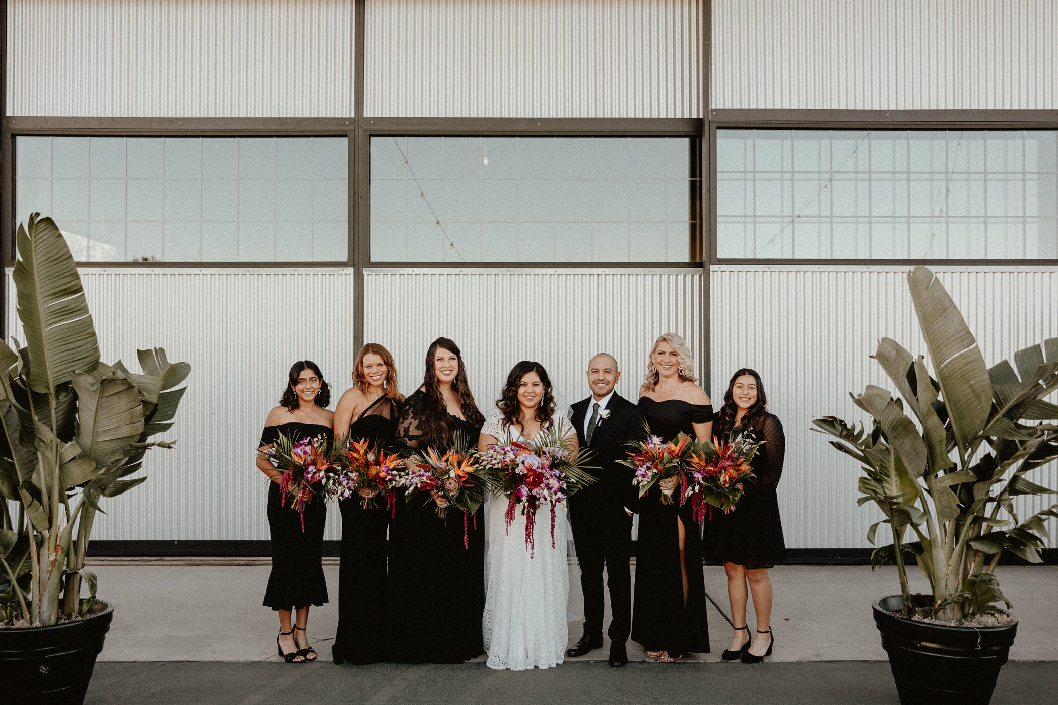 Tropical Mexican Cuban Inspired Southern California Wedding Bridesmaids