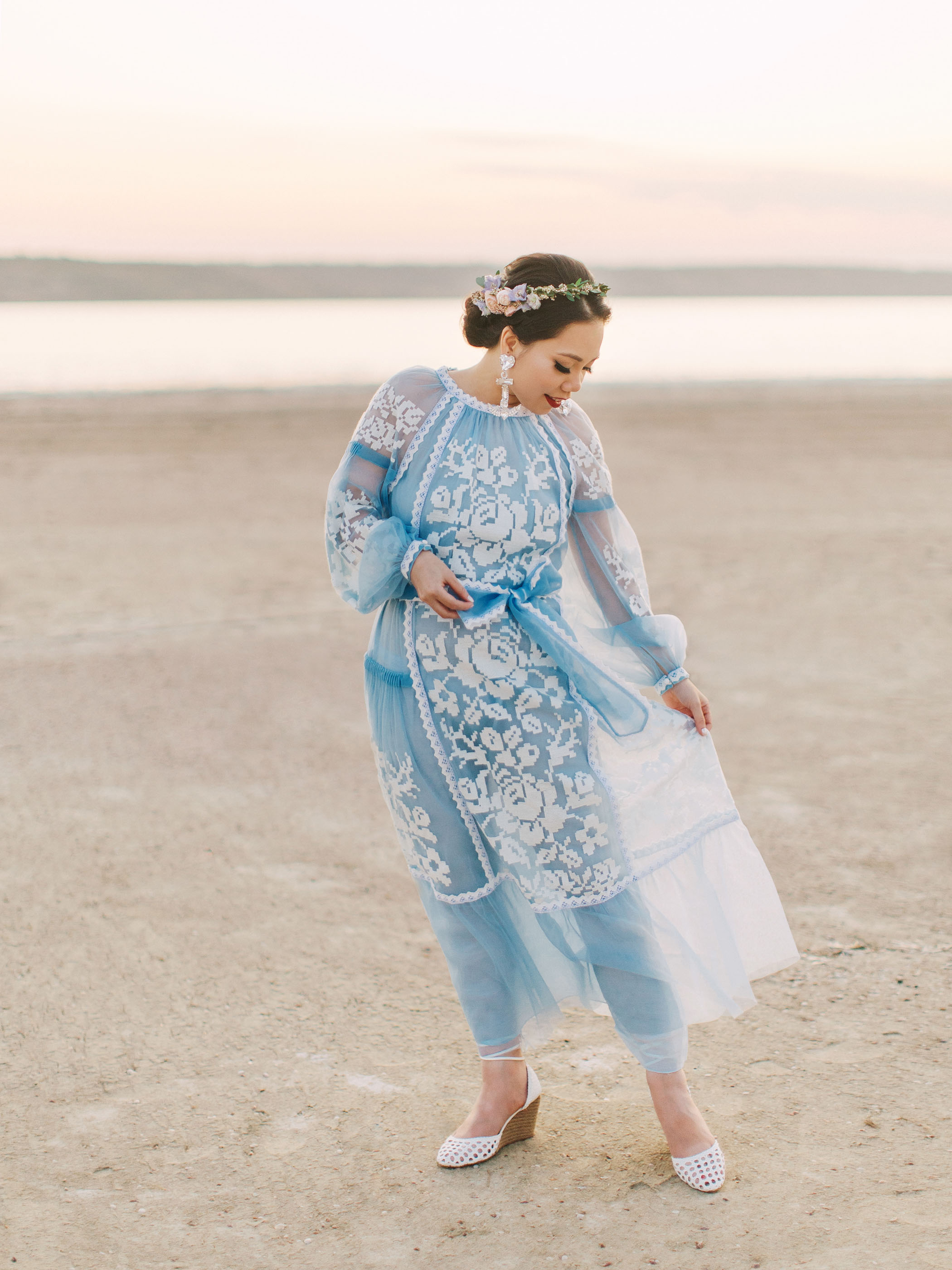 Ukrainian Wedding Styled Shoot Blue Dress