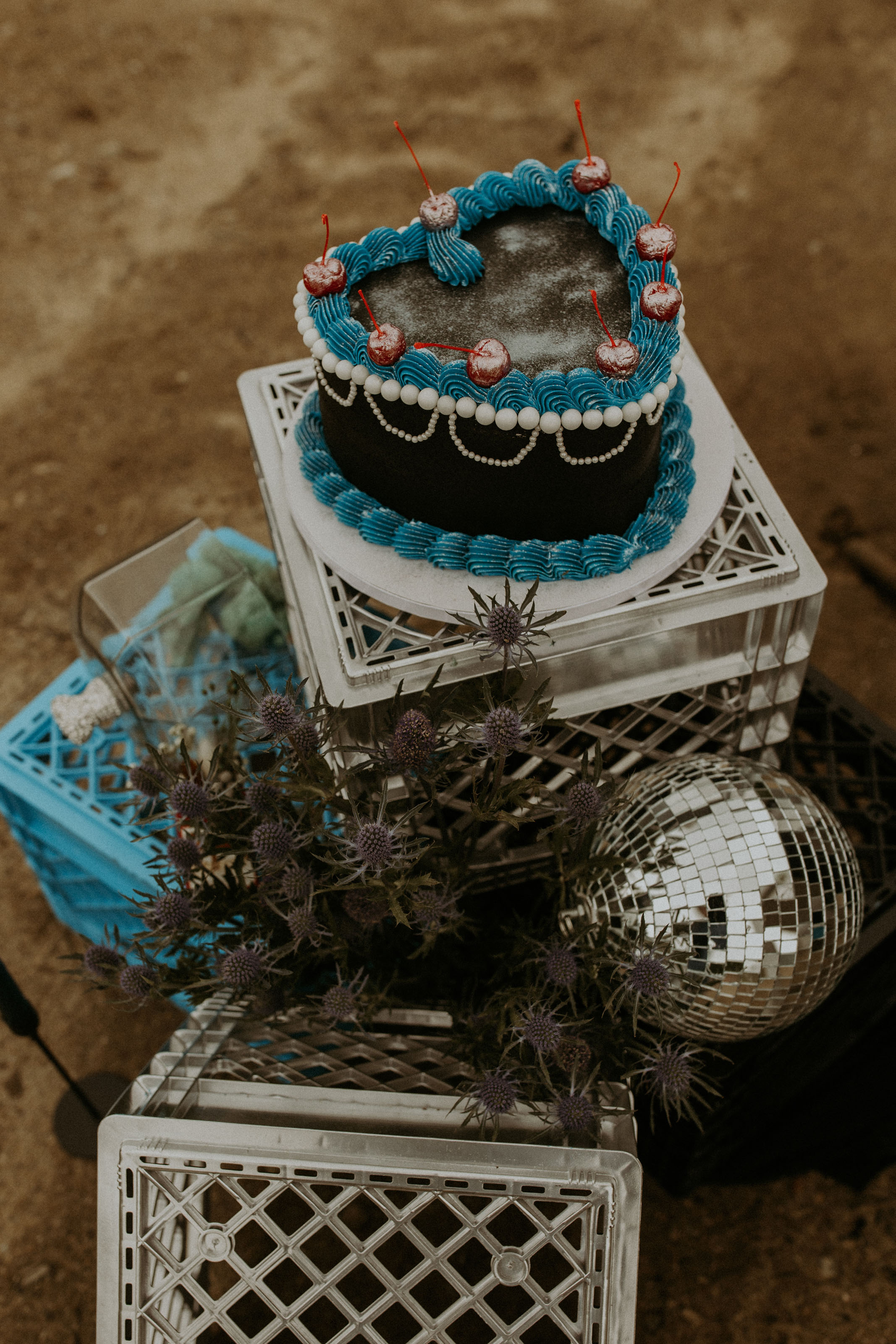 Grunge Junkyard Elopement Cake