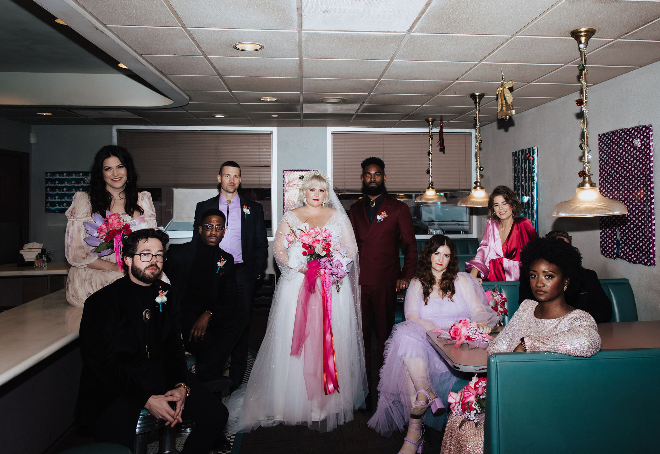 Colorful and Bold Kansas City Wedding Party