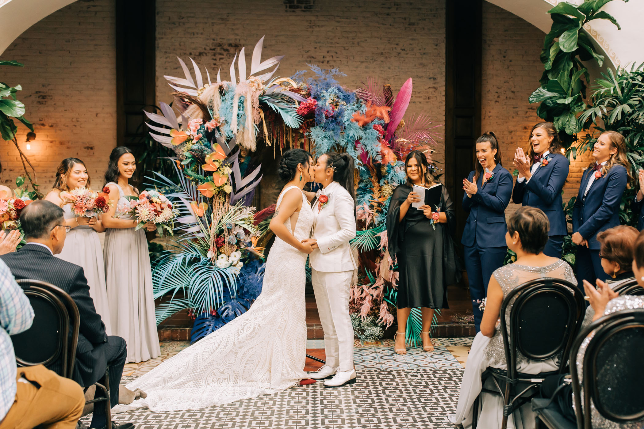 Colorful Cultural LGBTQ+ Long Beach Wedding Ceremony