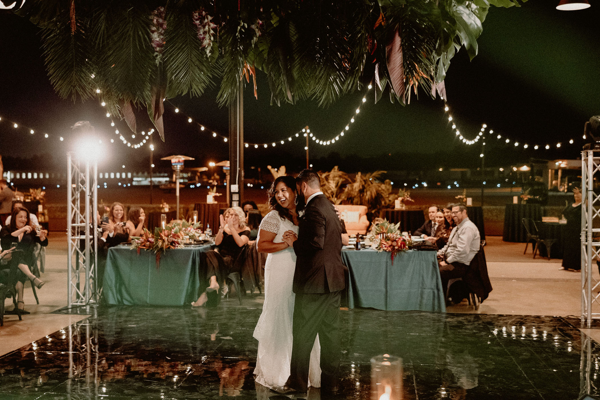 Tropical Mexican Cuban Inspired Southern California Wedding First Dance