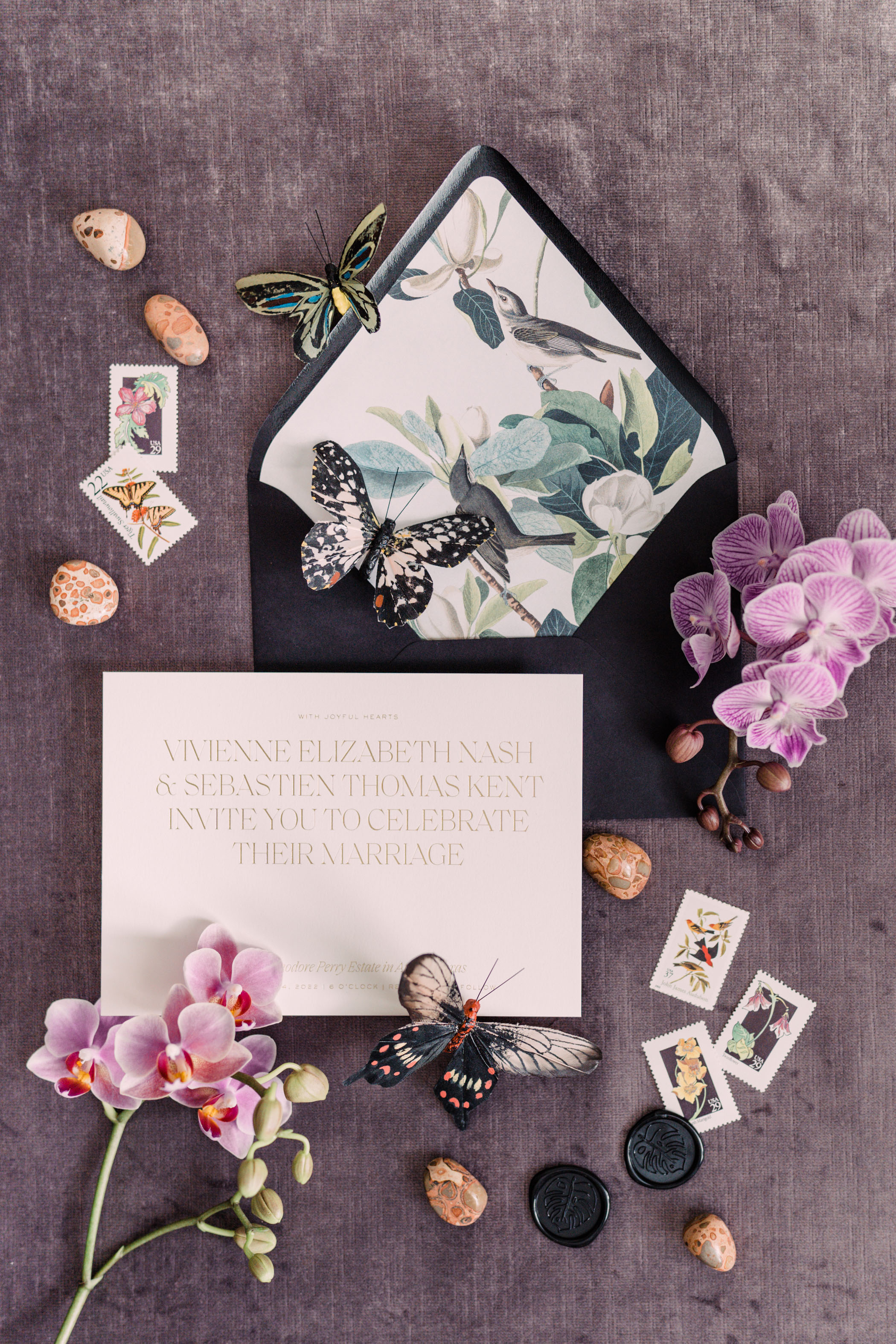 Indoor Tropical Conservatory Microwedding Stationery