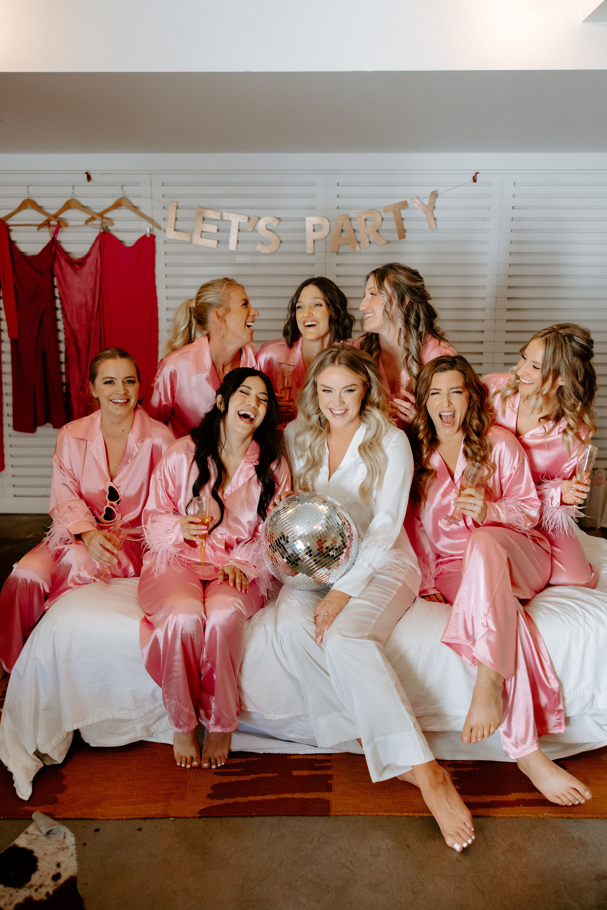 Barbie Hot Pink Wedding at the Ace Hotel Palm Springs Bridesmaids
