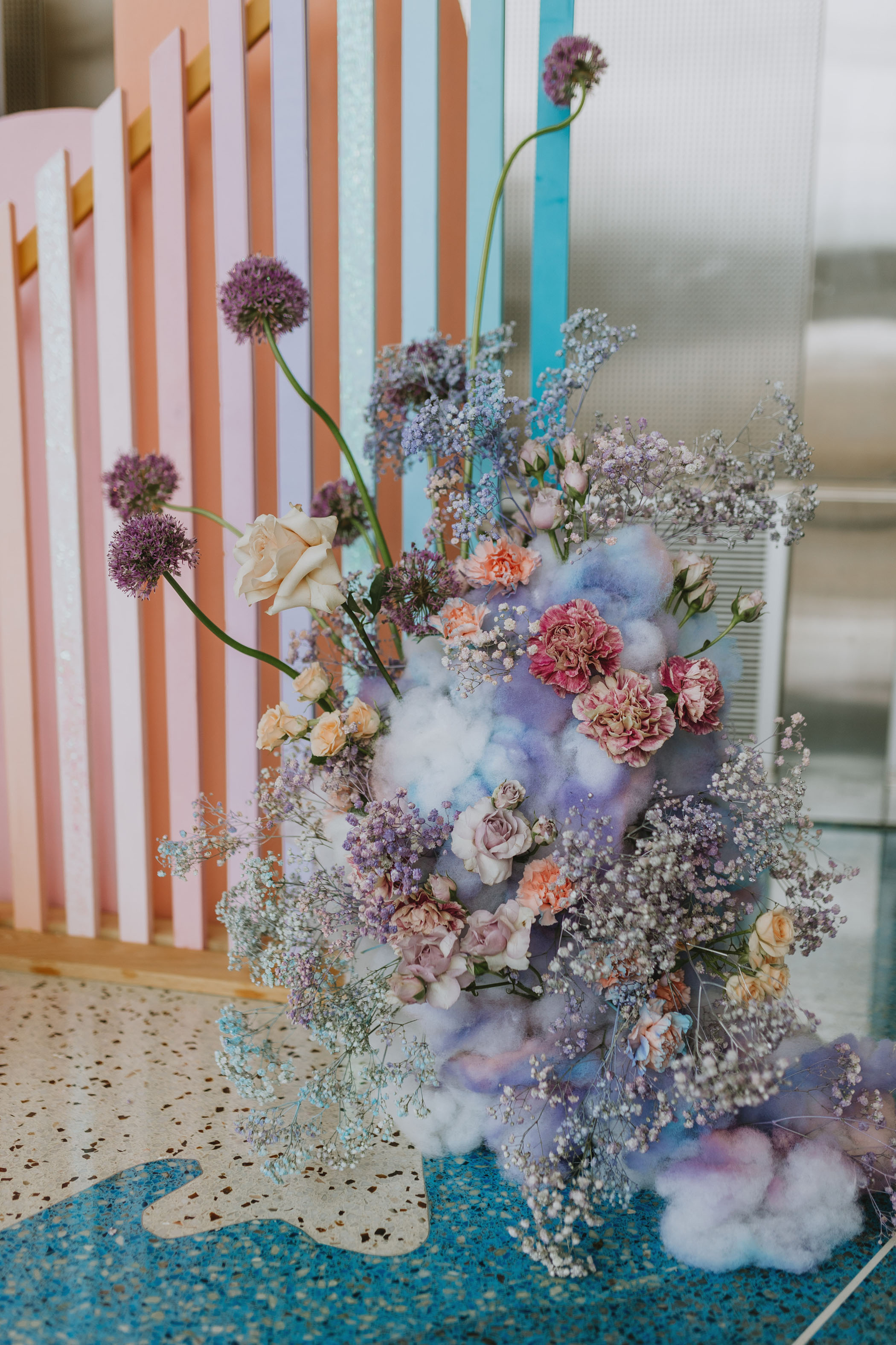 Dreamy Iridescent Colorful Wedding in Denver, Colorado Florals