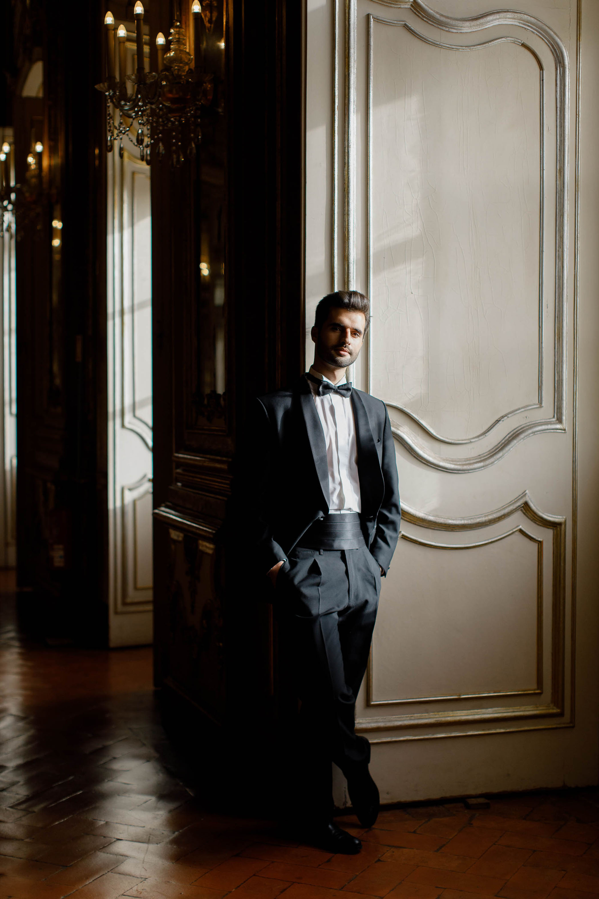 Luxury Palace Elopement Portugal Groom