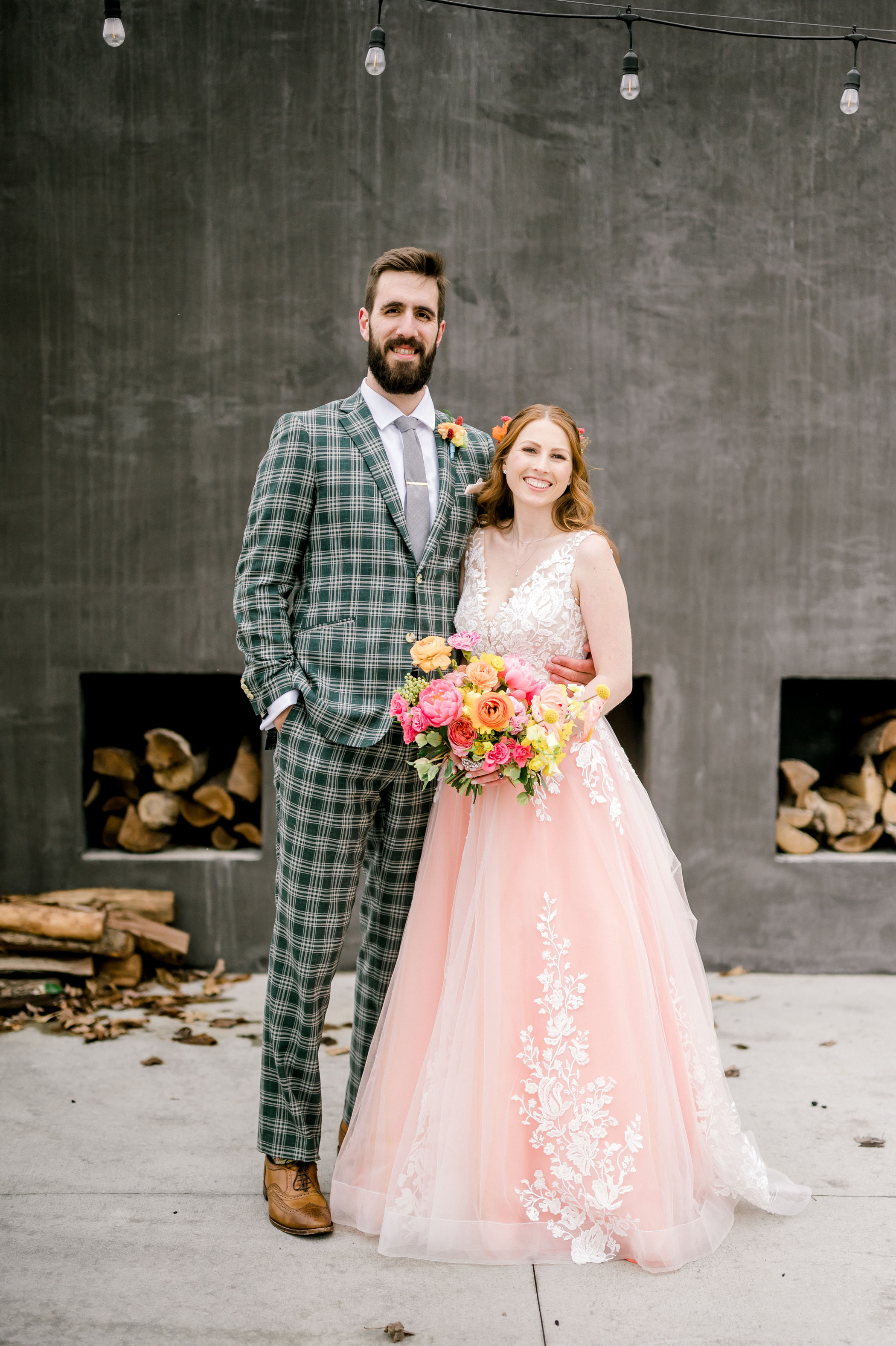 Colorful non-traditional fairytale wedding