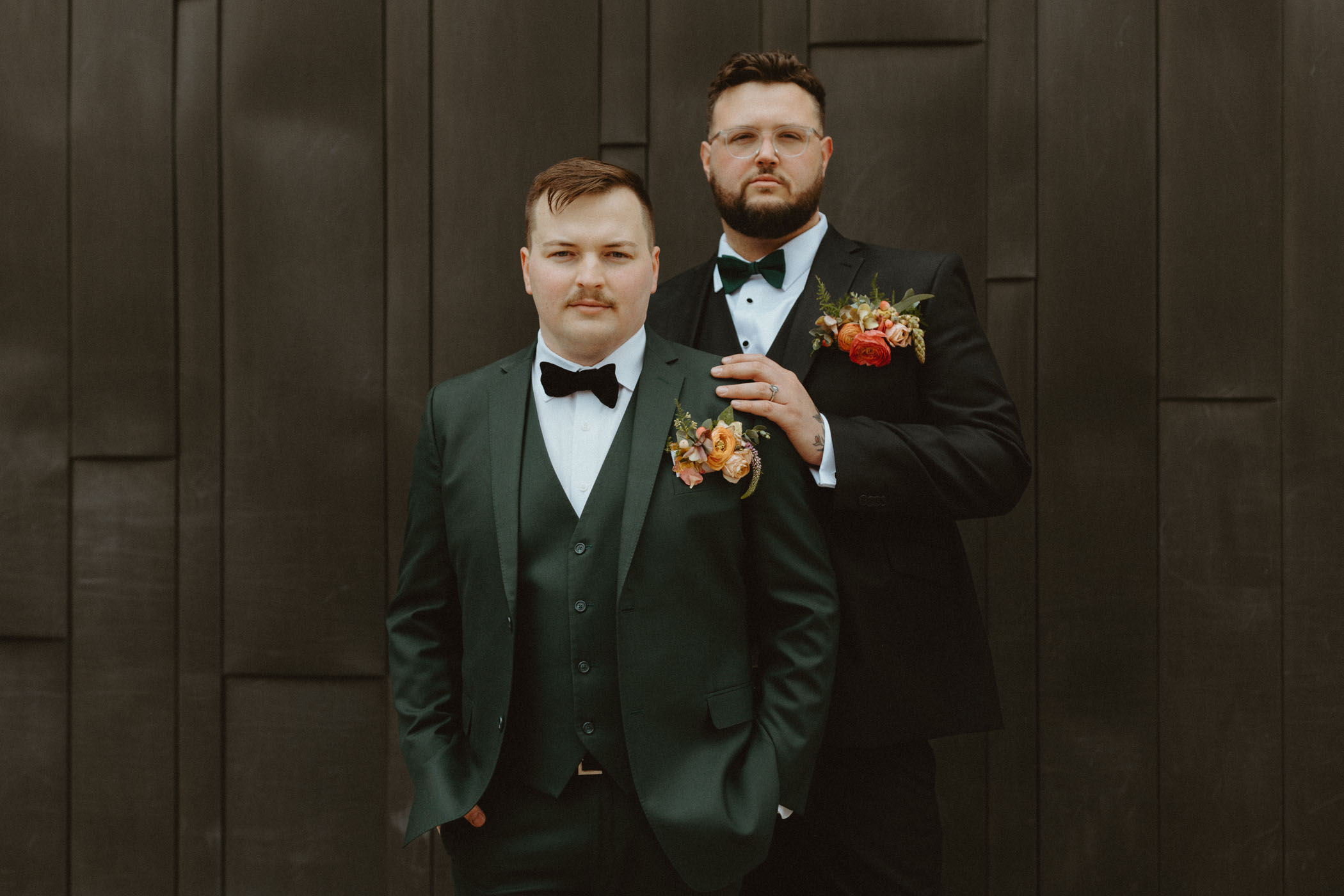Grooms recreate first date for wedding
