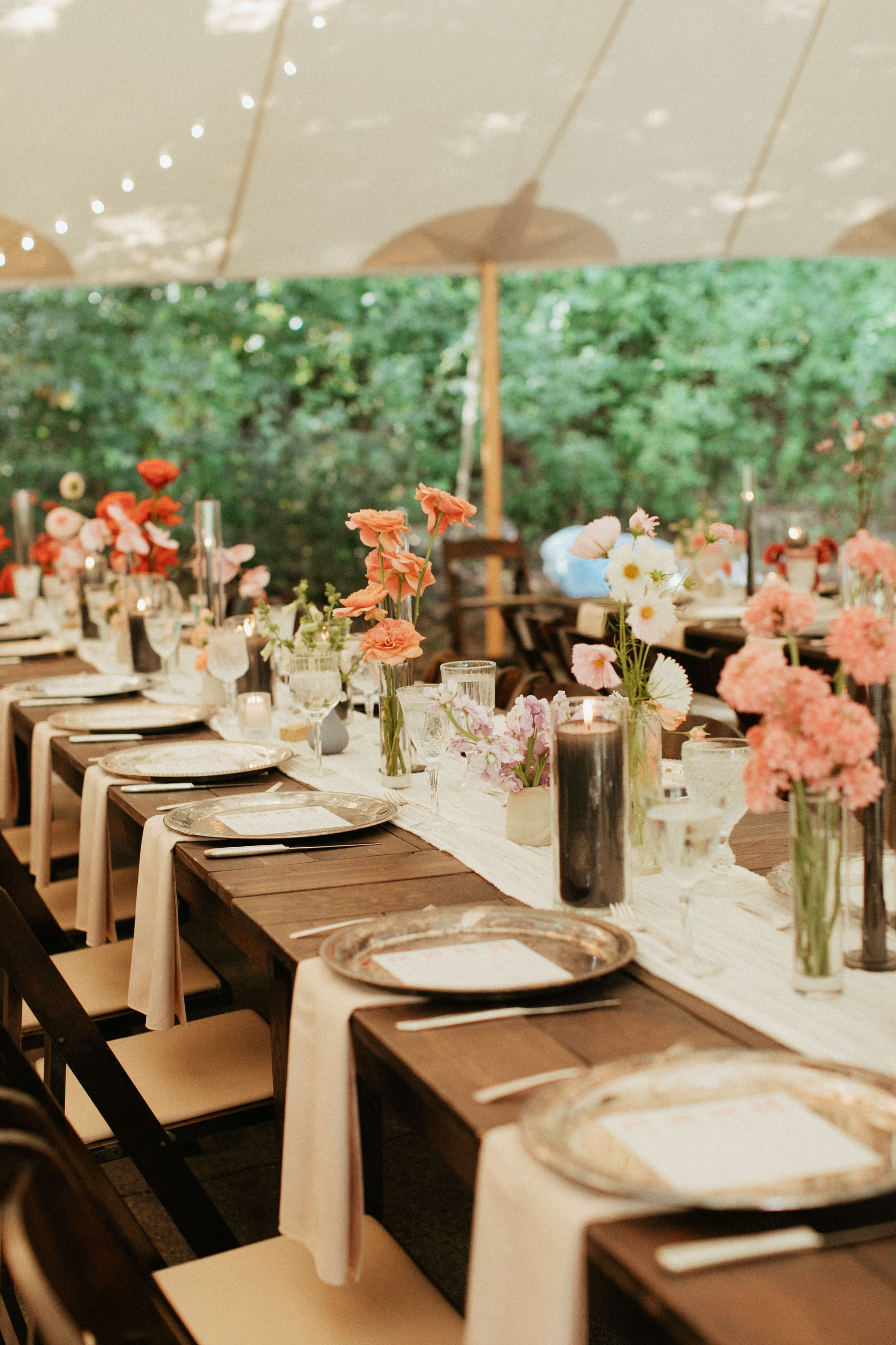 1960s Inspired Wedding at Camp Wandawega Table Setting