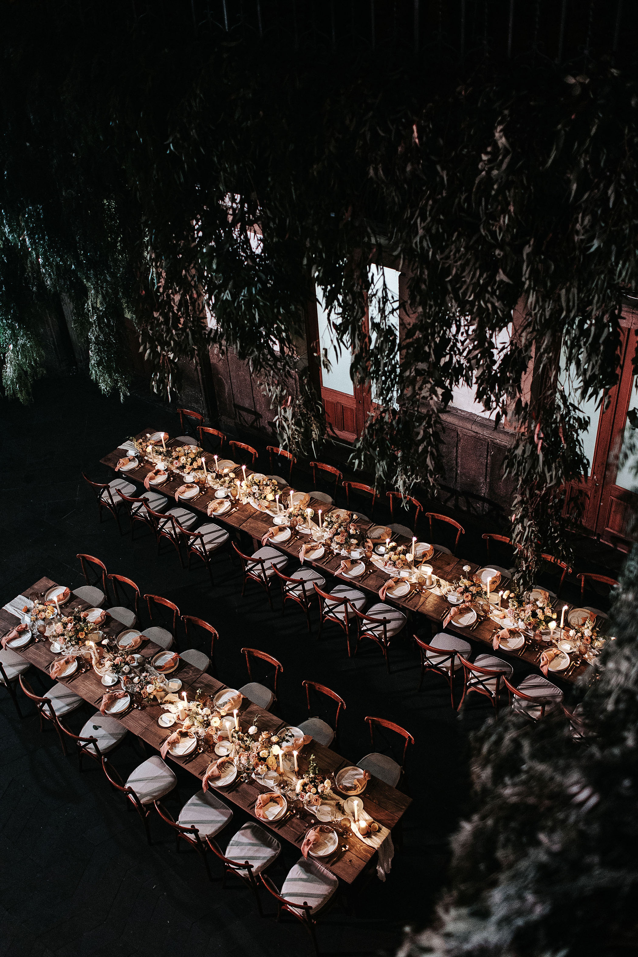 Sultry and Romantic Mexico City Wedding Reception