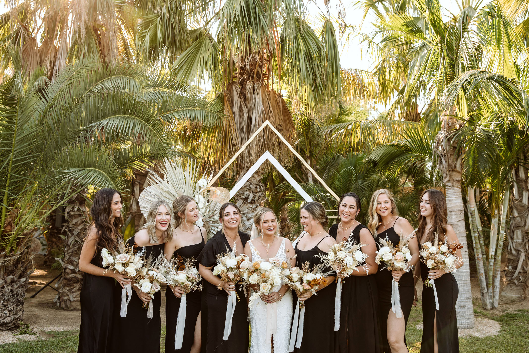 Intimate Cabo Baseball Inspired Wedding Bridesmaids