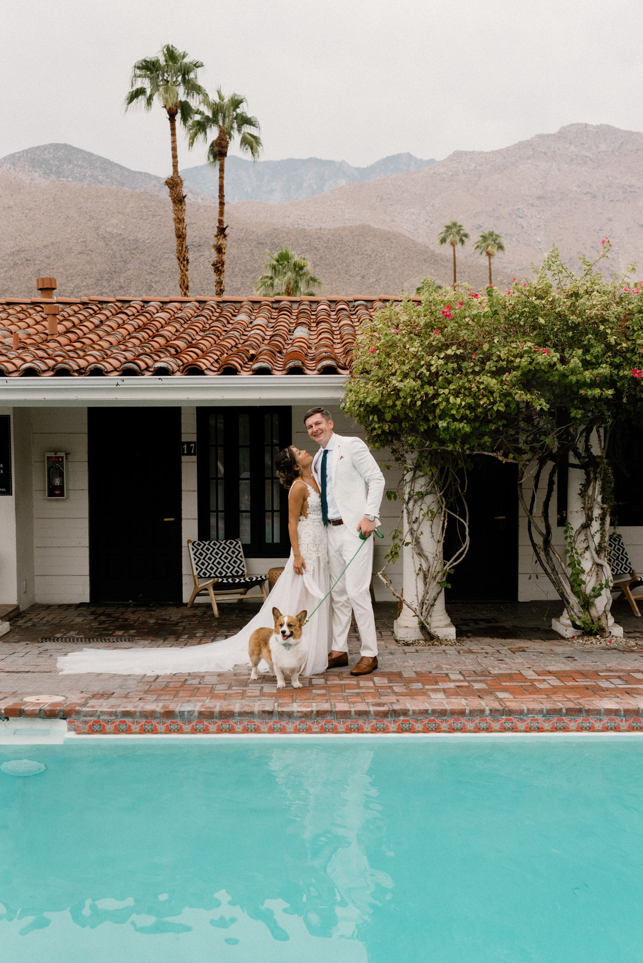 Colorful and Vibrant Palm Springs Wedding First Look