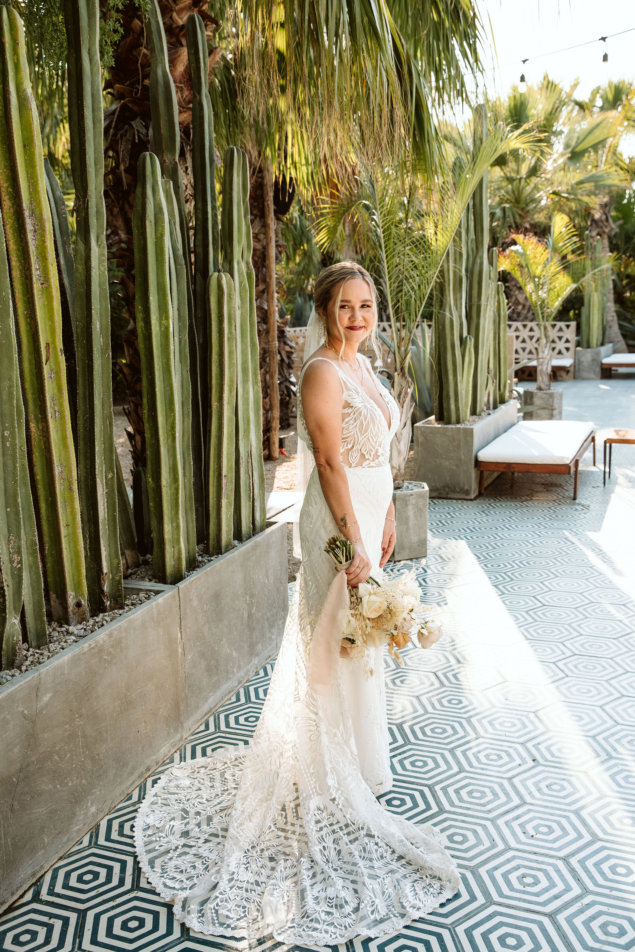 Intimate Cabo Baseball Inspired Wedding Bride