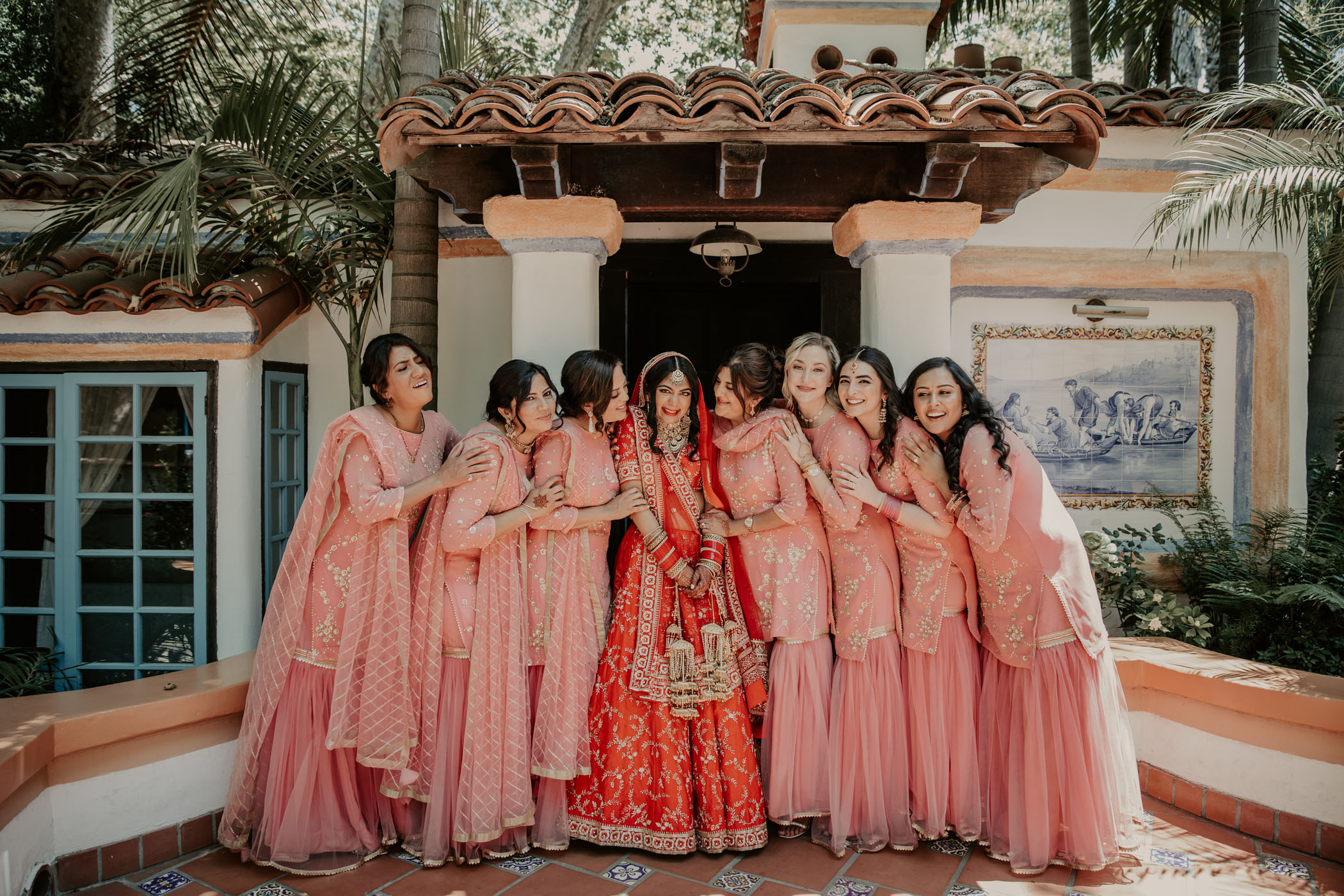 Boho Glam Inspired Indian Wedding Bridesmaids