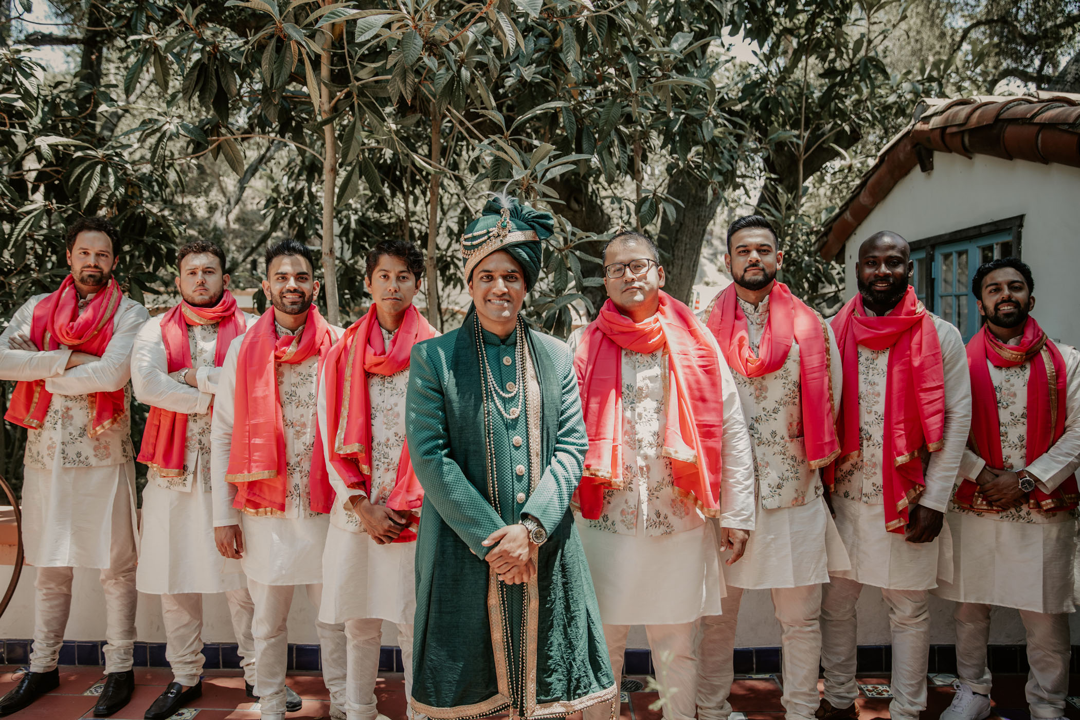 Boho Glam Inspired Indian Wedding Groomsmen