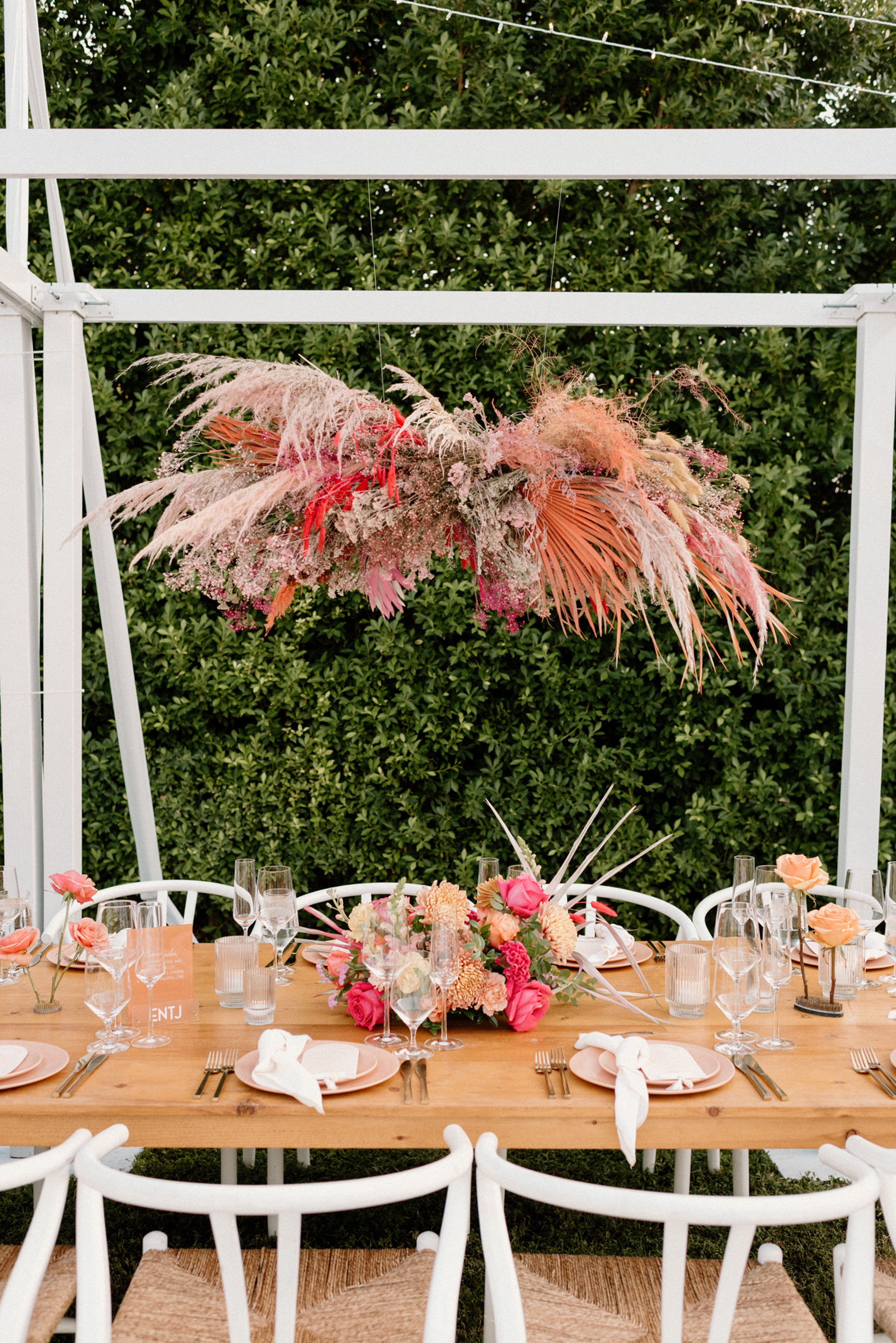 Colorful and Vibrant Palm Springs Wedding Reception Decor