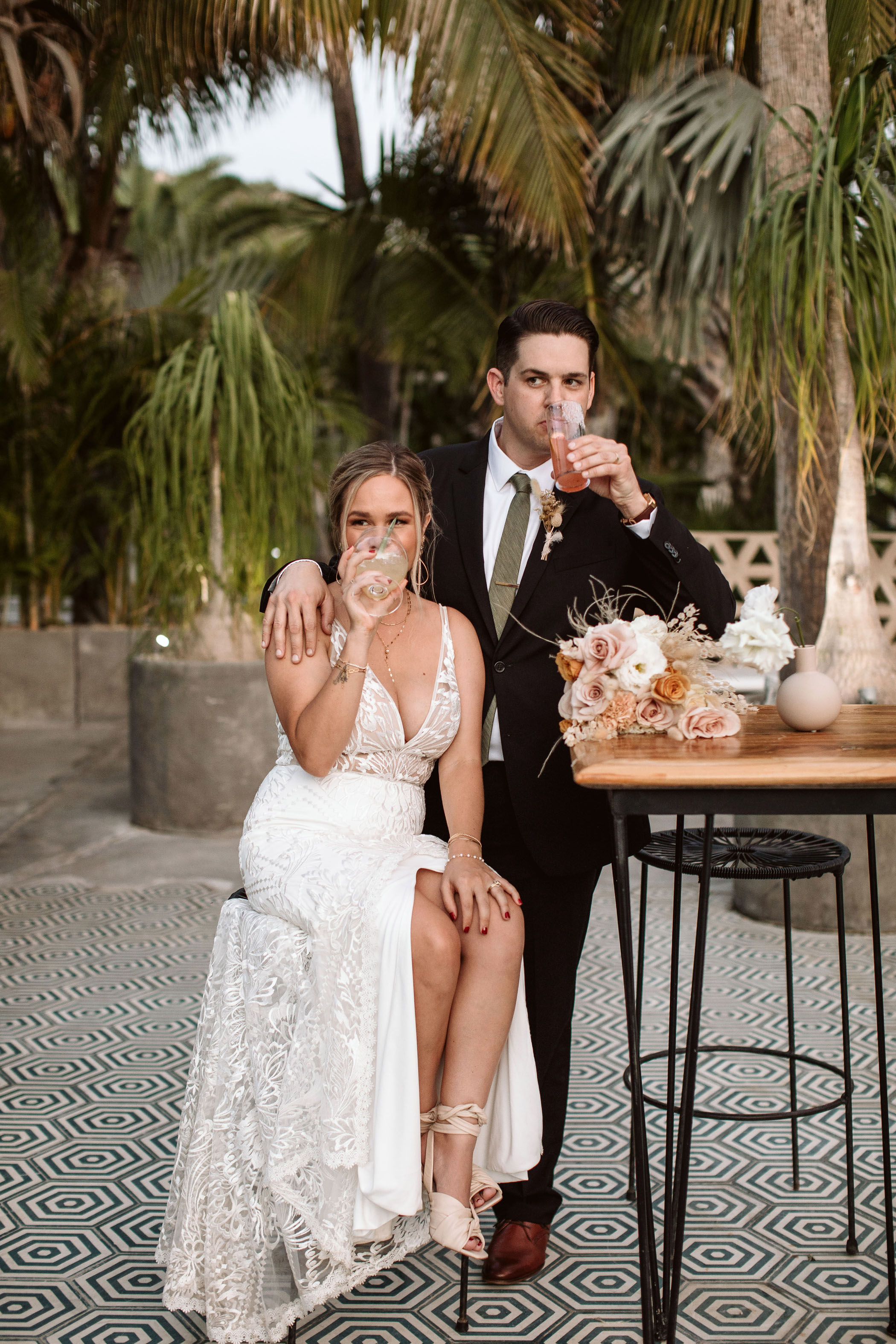 Intimate Cabo Baseball Inspired Wedding Reception Decor