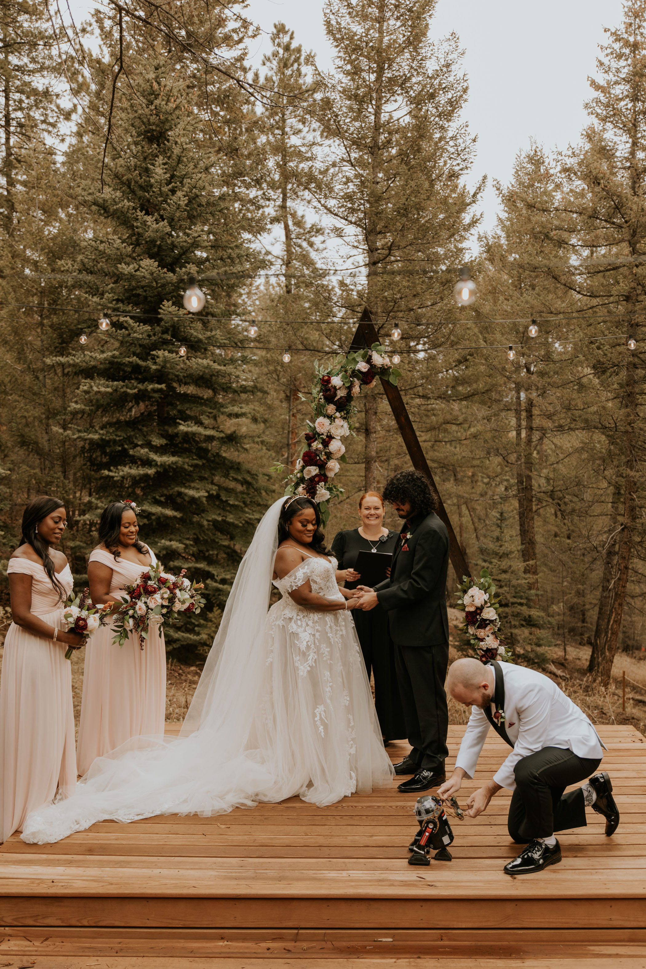 Romantic Star Wars Wedding in Evergreen Colorado Ceremony