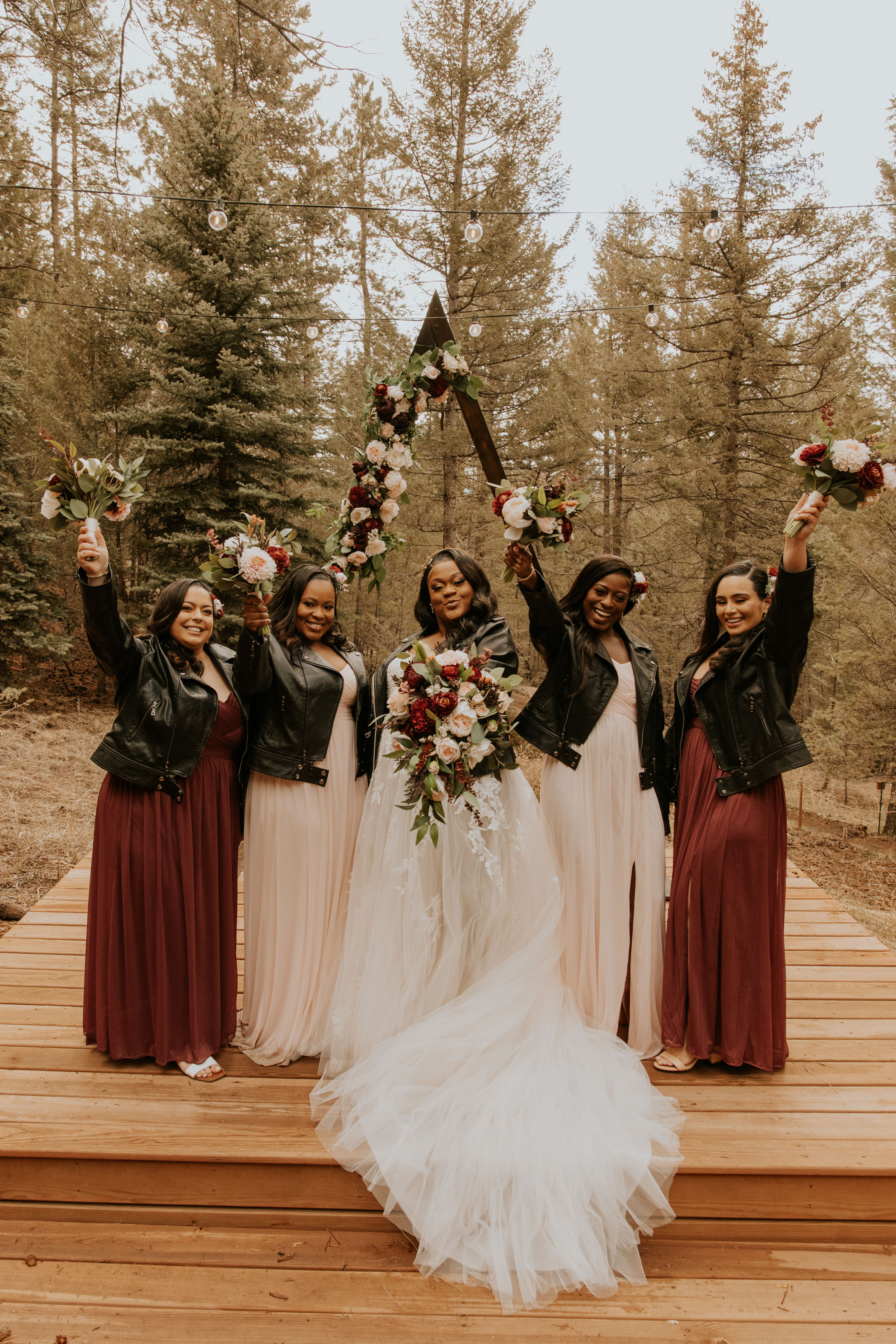 Romantic Star Wars Wedding in Evergreen Colorado Bridesmaids