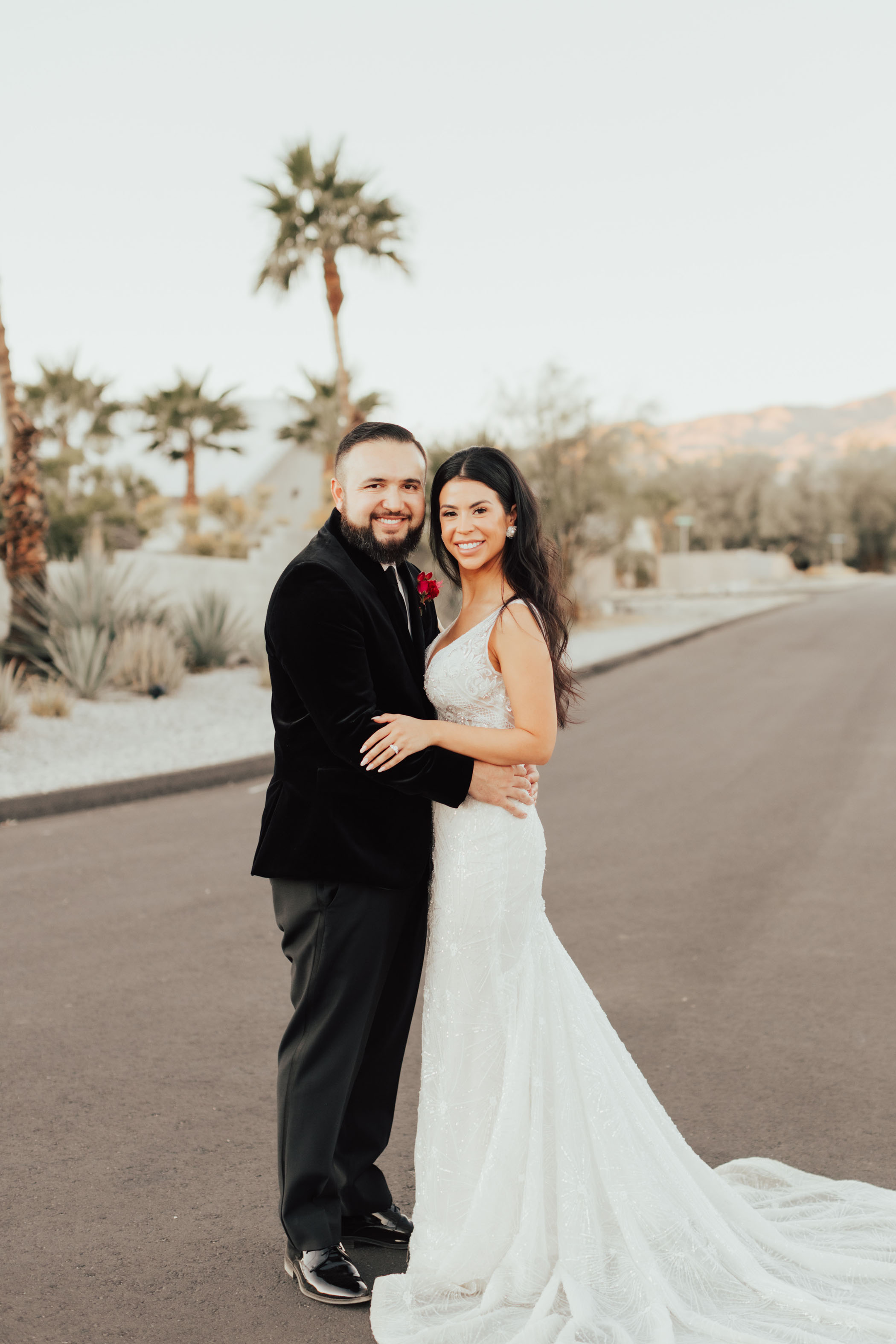 Glam Pink and Red Palm Springs Wedding