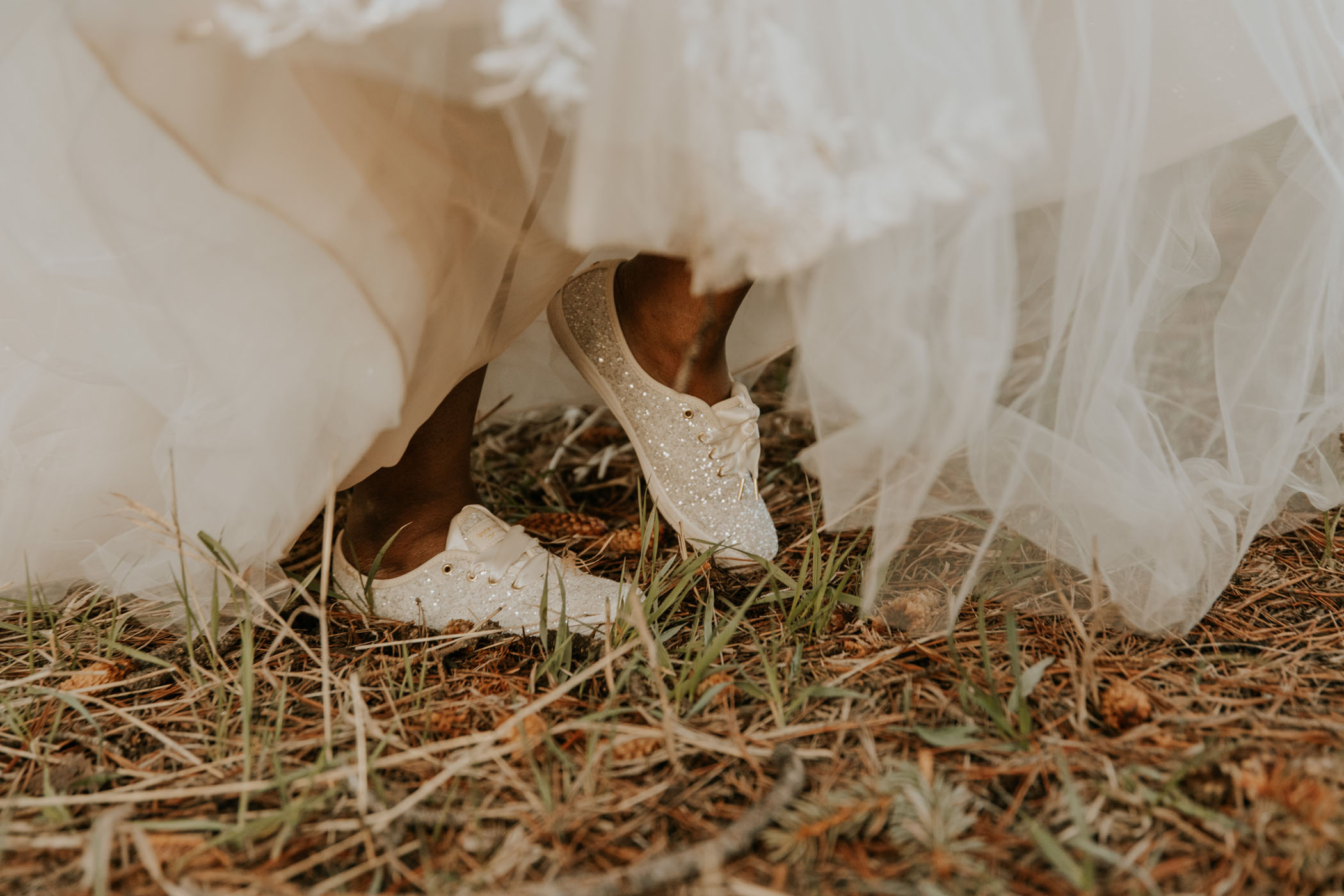 Romantic Star Wars Wedding in Evergreen Colorado Bridal Sneakers