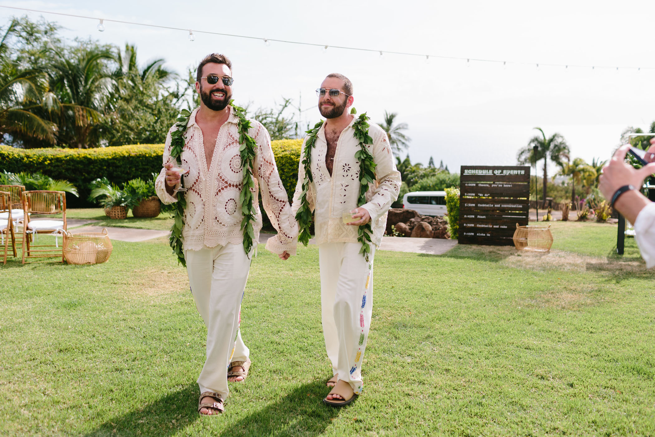 Mid Century Tropical Backyard Wedding on Maui
