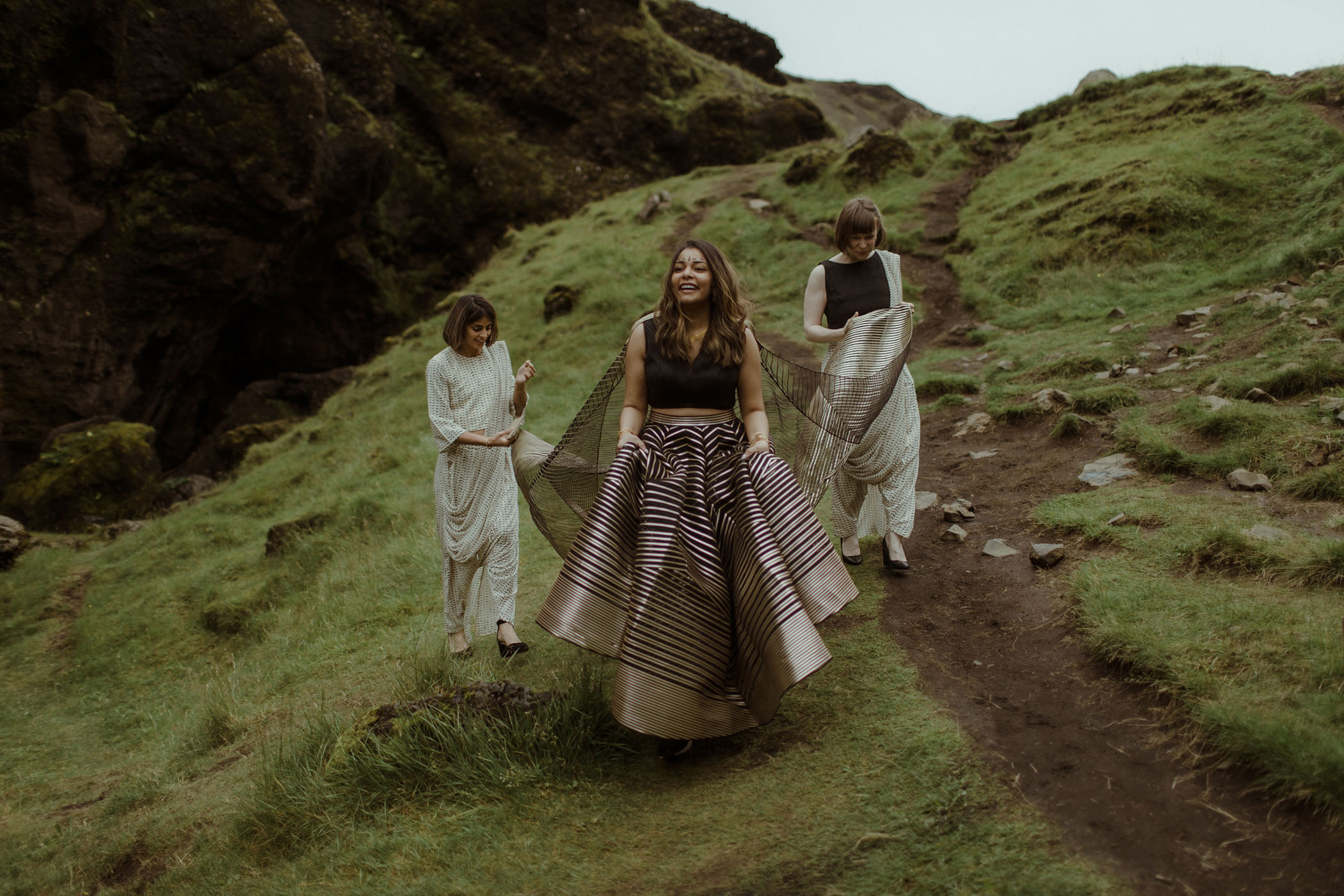 Boho & Moody Indian elopement in Iceland