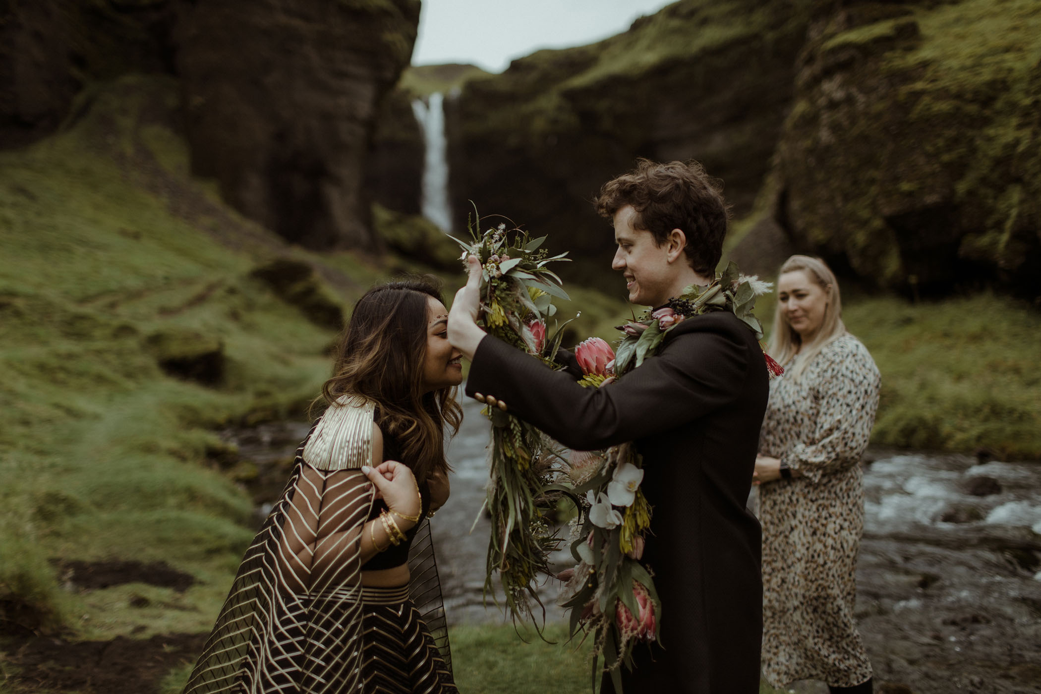 Boho & Moody Indian elopement in Iceland