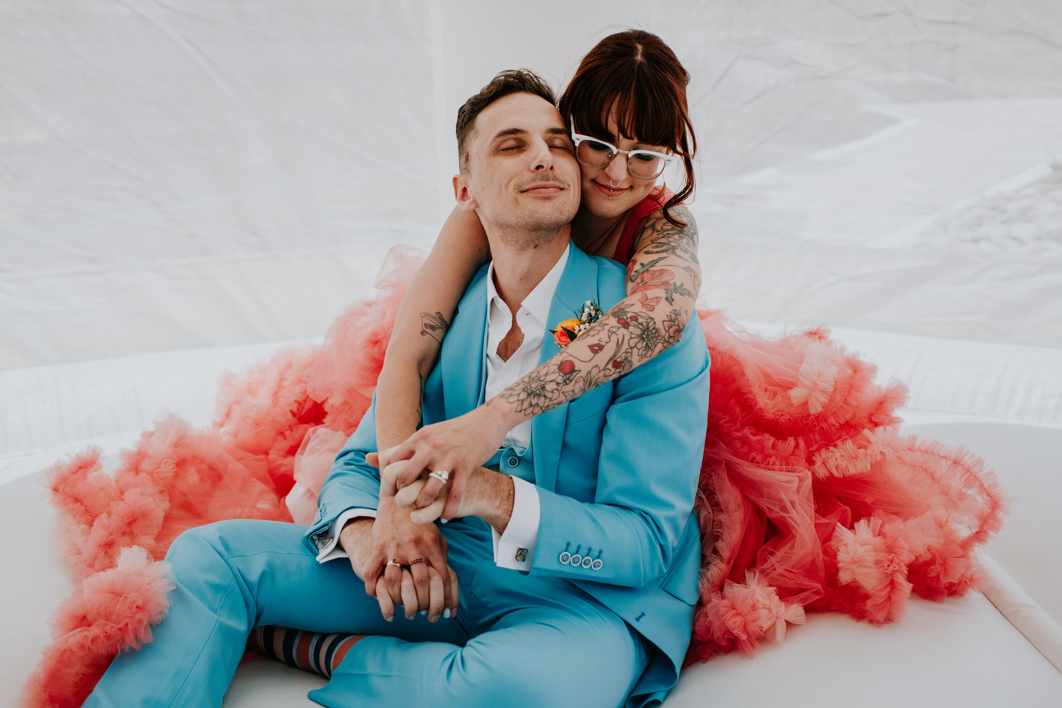 California Wedding With Cotton Candy Colors and a Bounce House