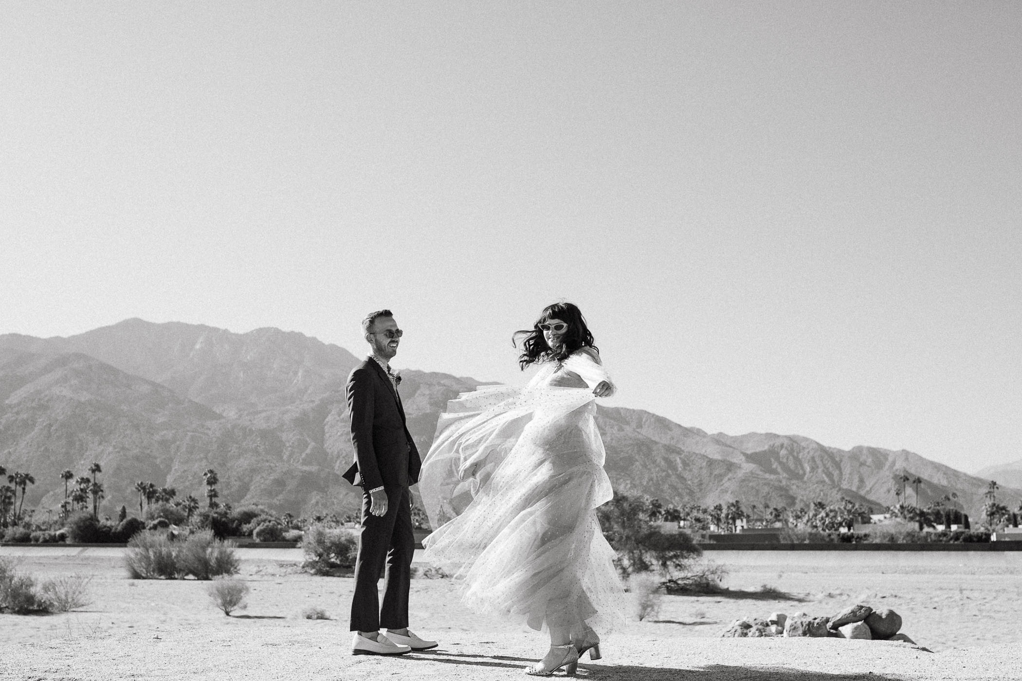 Becca & Nils: Colorful, Funky Palm Springs Party