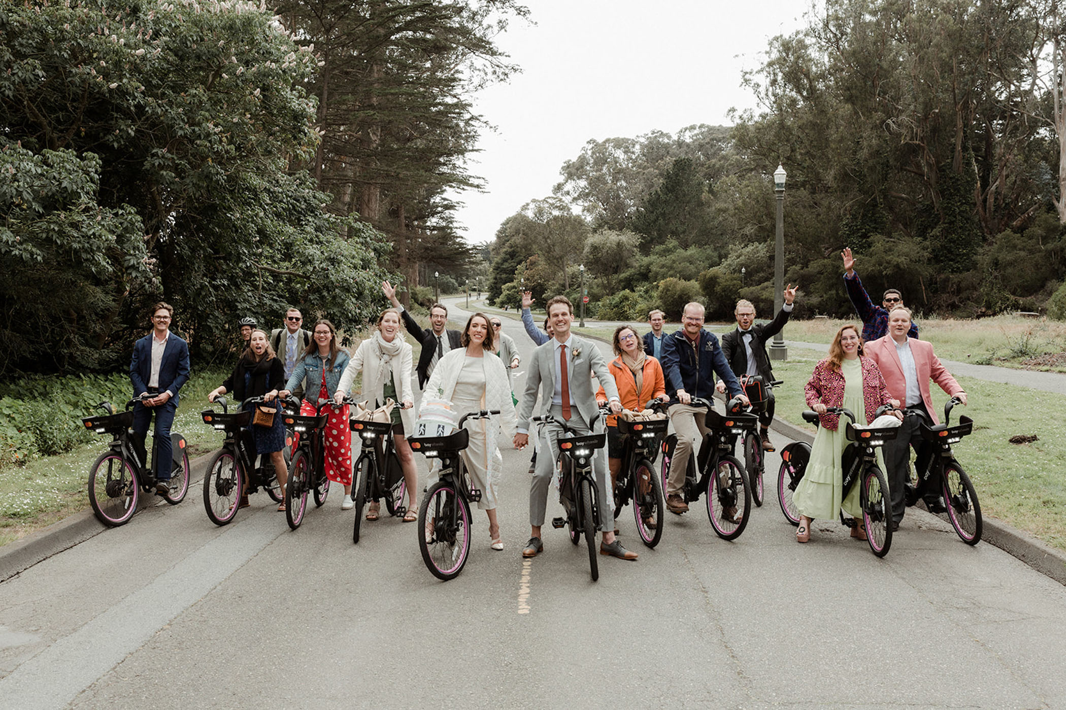 San Francisco Couple Biked Themselves to Their Brewery Wedding