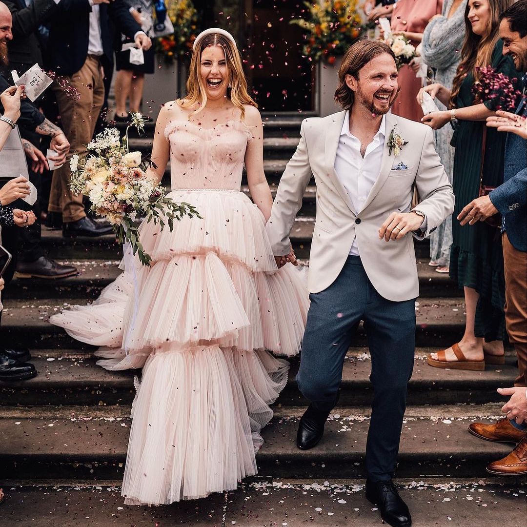 31 Best Blush and Pink Wedding Dresses We're Obsessed With