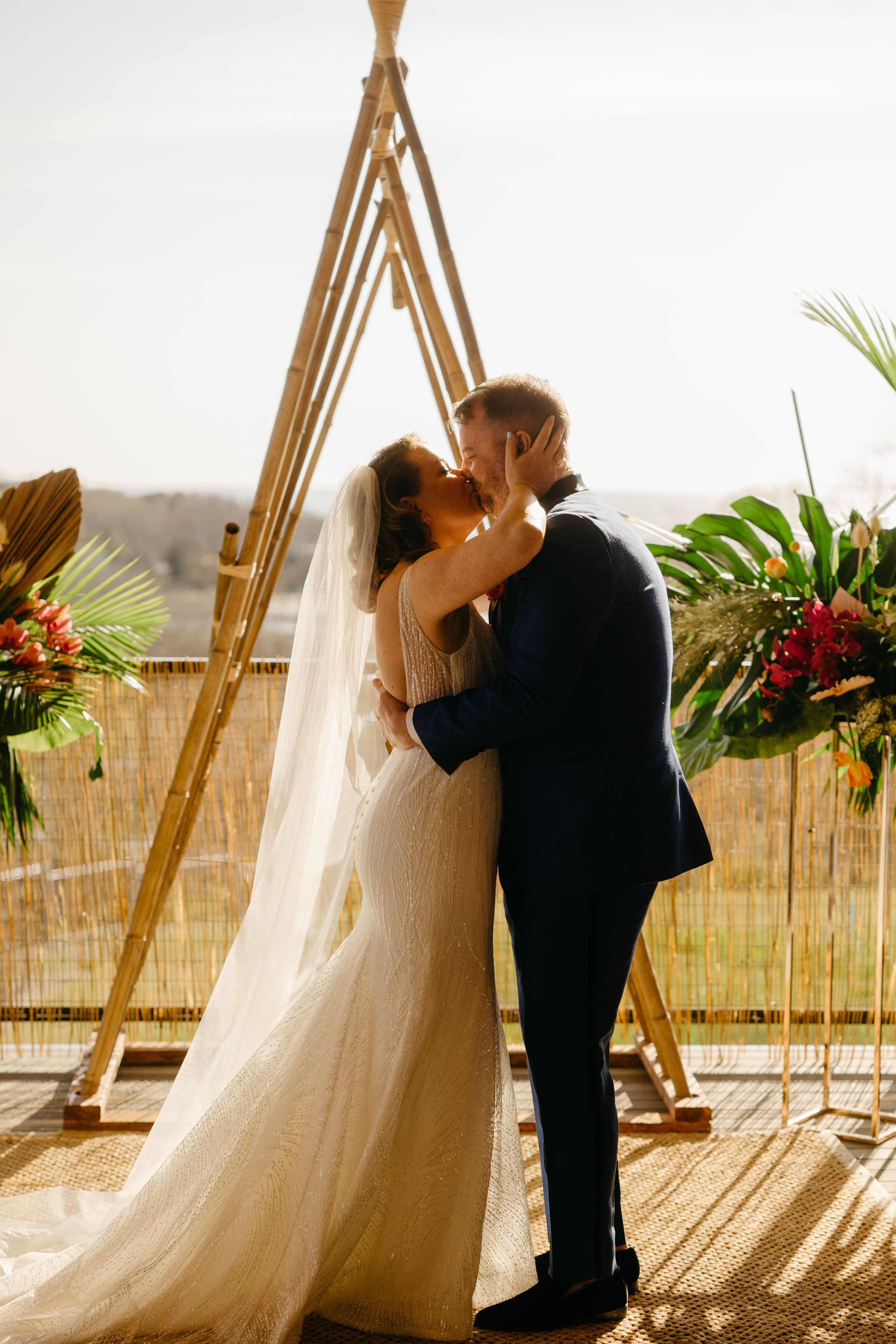 This couple transformed their Cape Cod venue into a tiki oasis