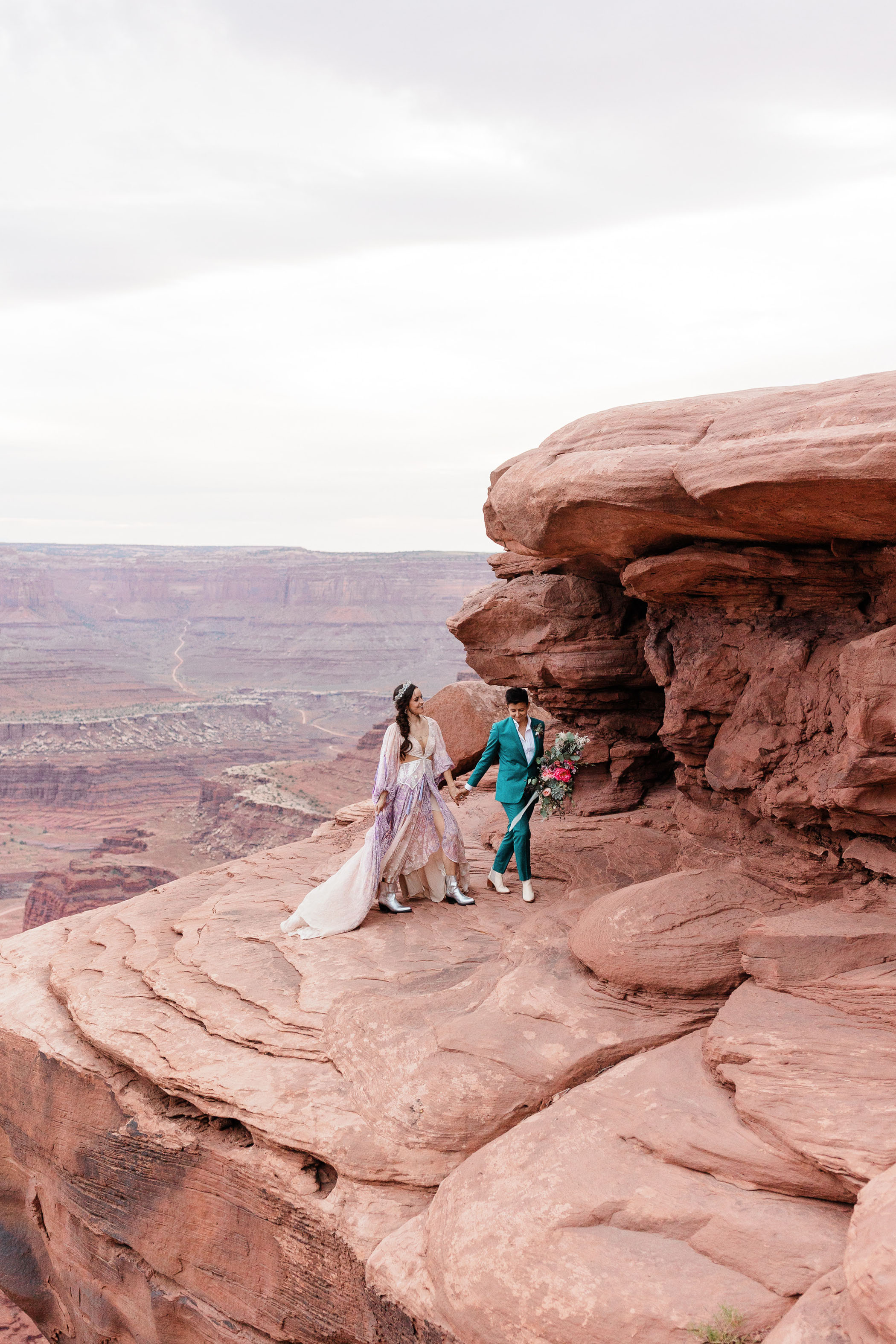 Epic Vibrant LGBTQ Glamping Wedding in Moab