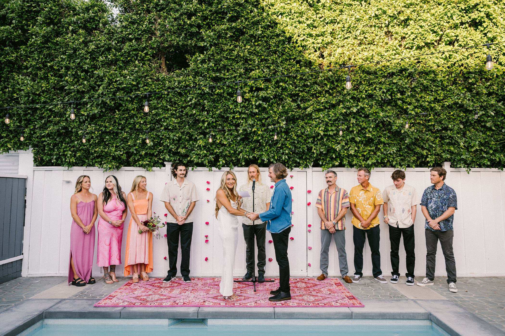 Bright and Bold Backyard Wedding in Newport Beach